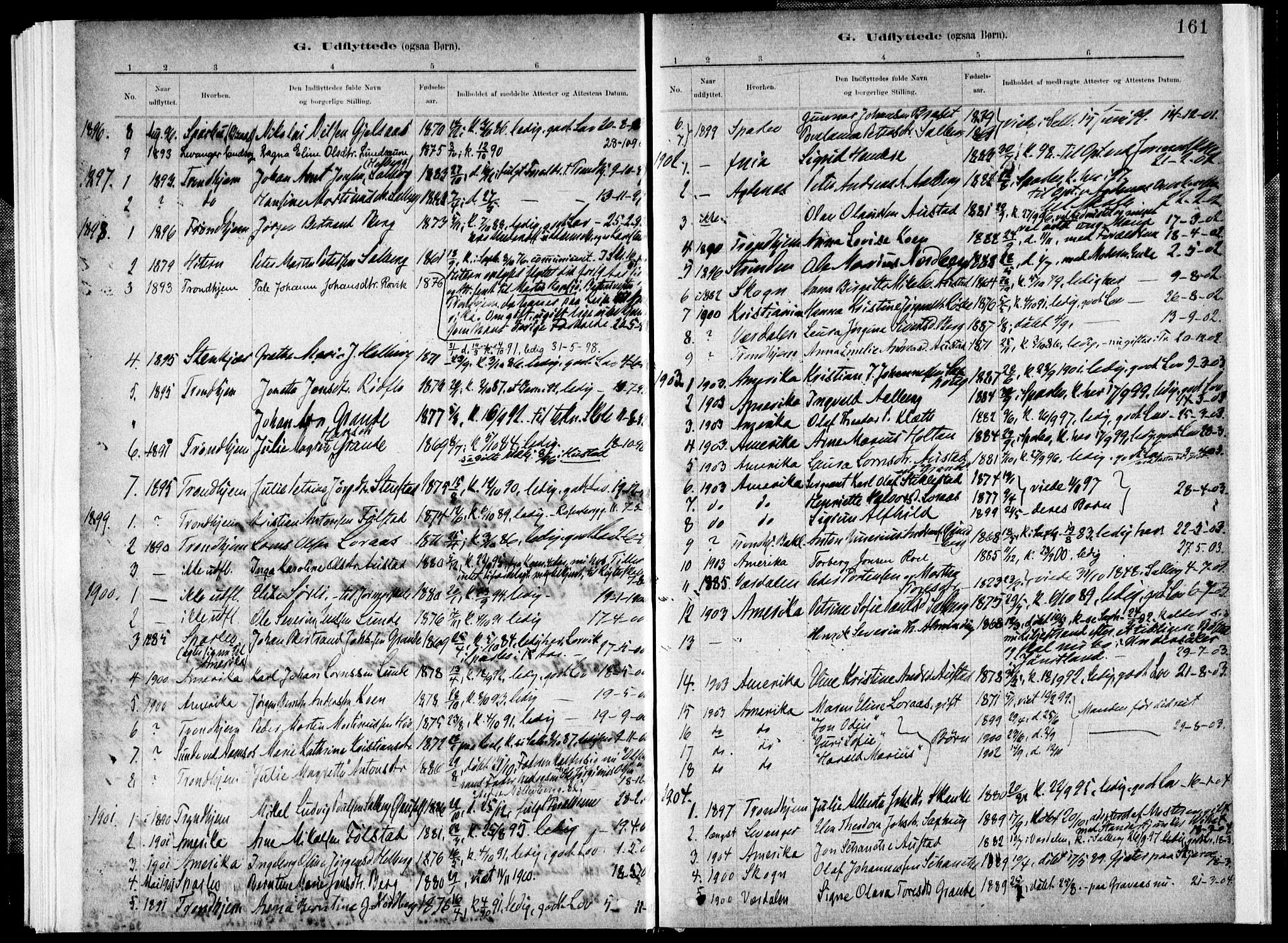 Ministerialprotokoller, klokkerbøker og fødselsregistre - Nord-Trøndelag, AV/SAT-A-1458/731/L0309: Parish register (official) no. 731A01, 1879-1918, p. 161