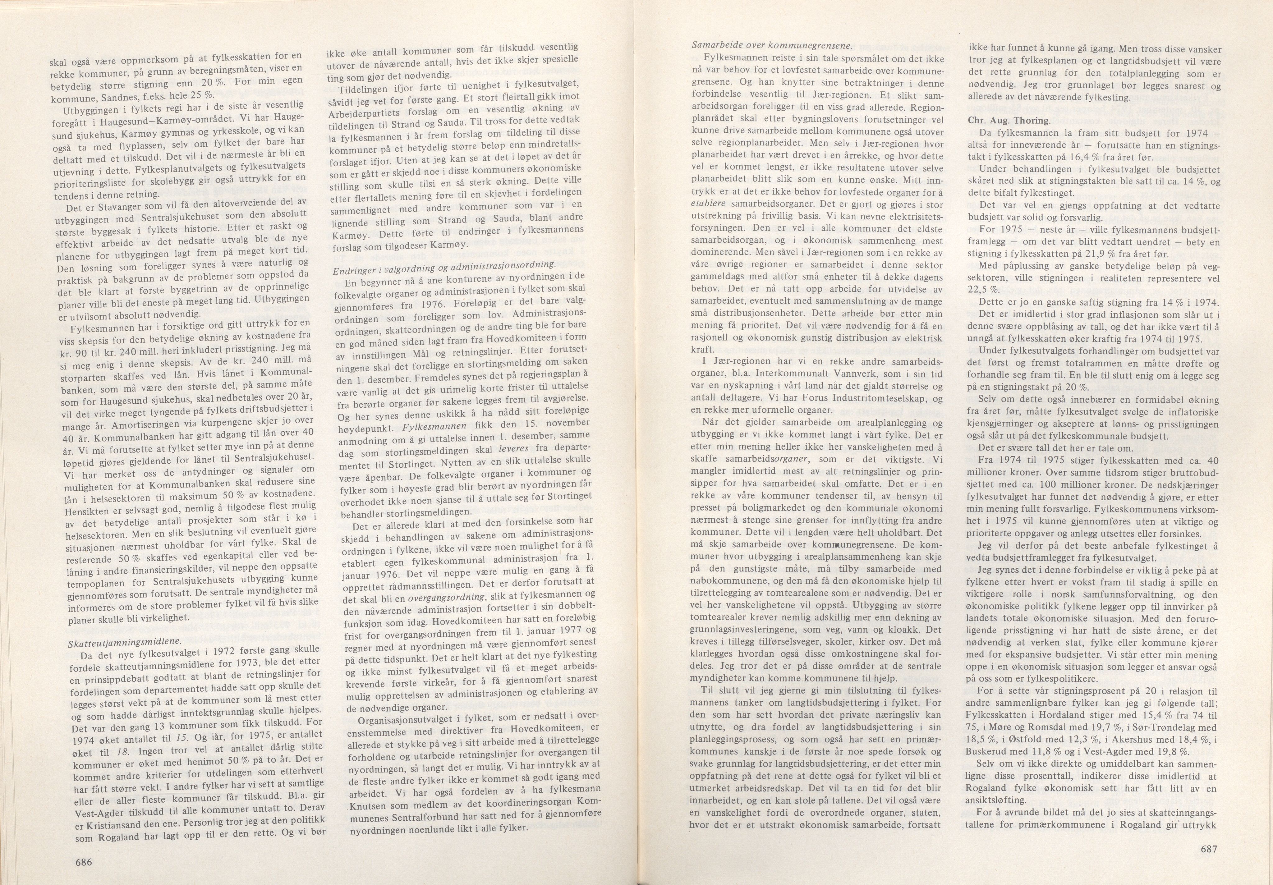 Rogaland fylkeskommune - Fylkesrådmannen , IKAR/A-900/A/Aa/Aaa/L0094: Møtebok , 1974, p. 686-687