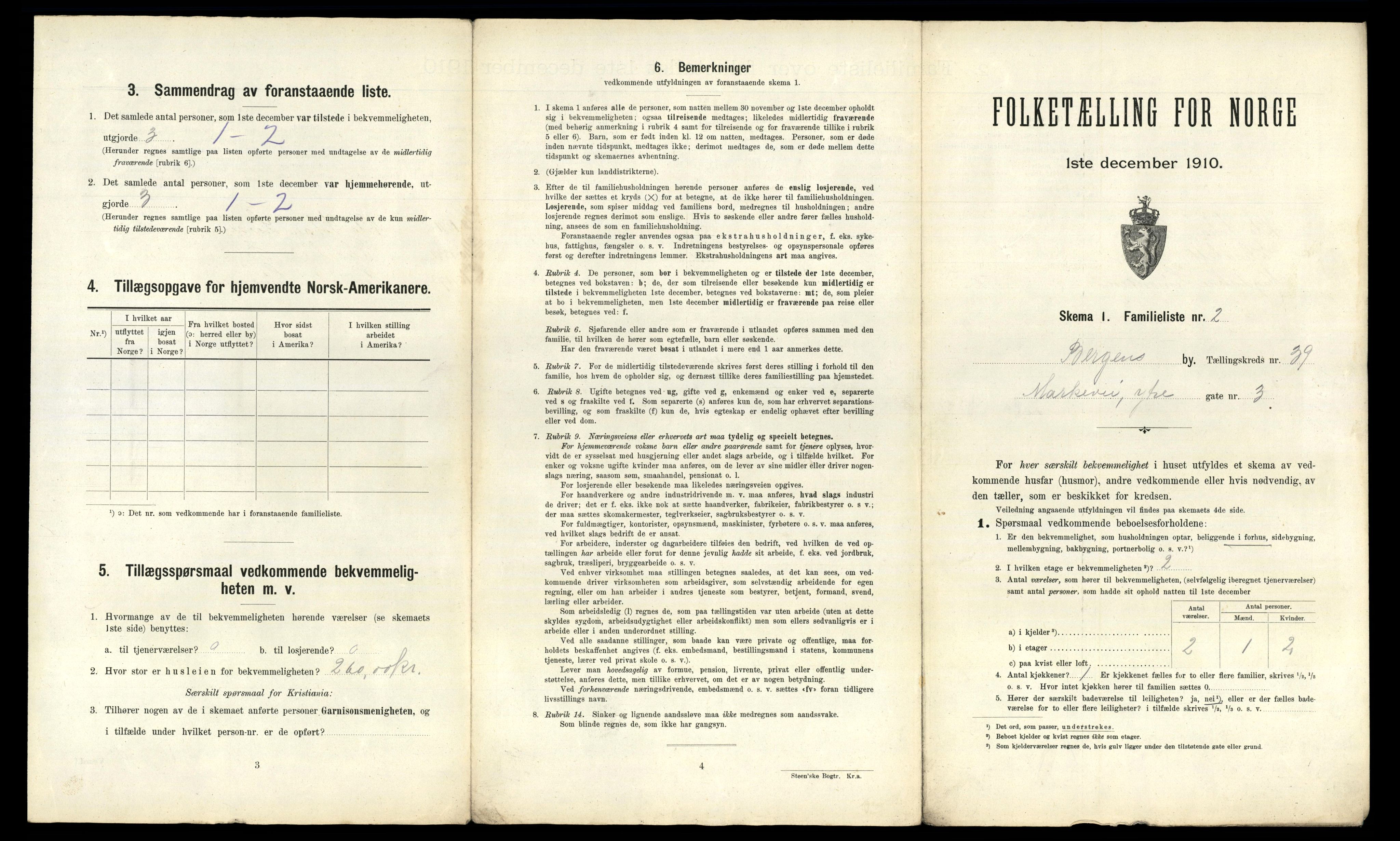 RA, 1910 census for Bergen, 1910, p. 13023