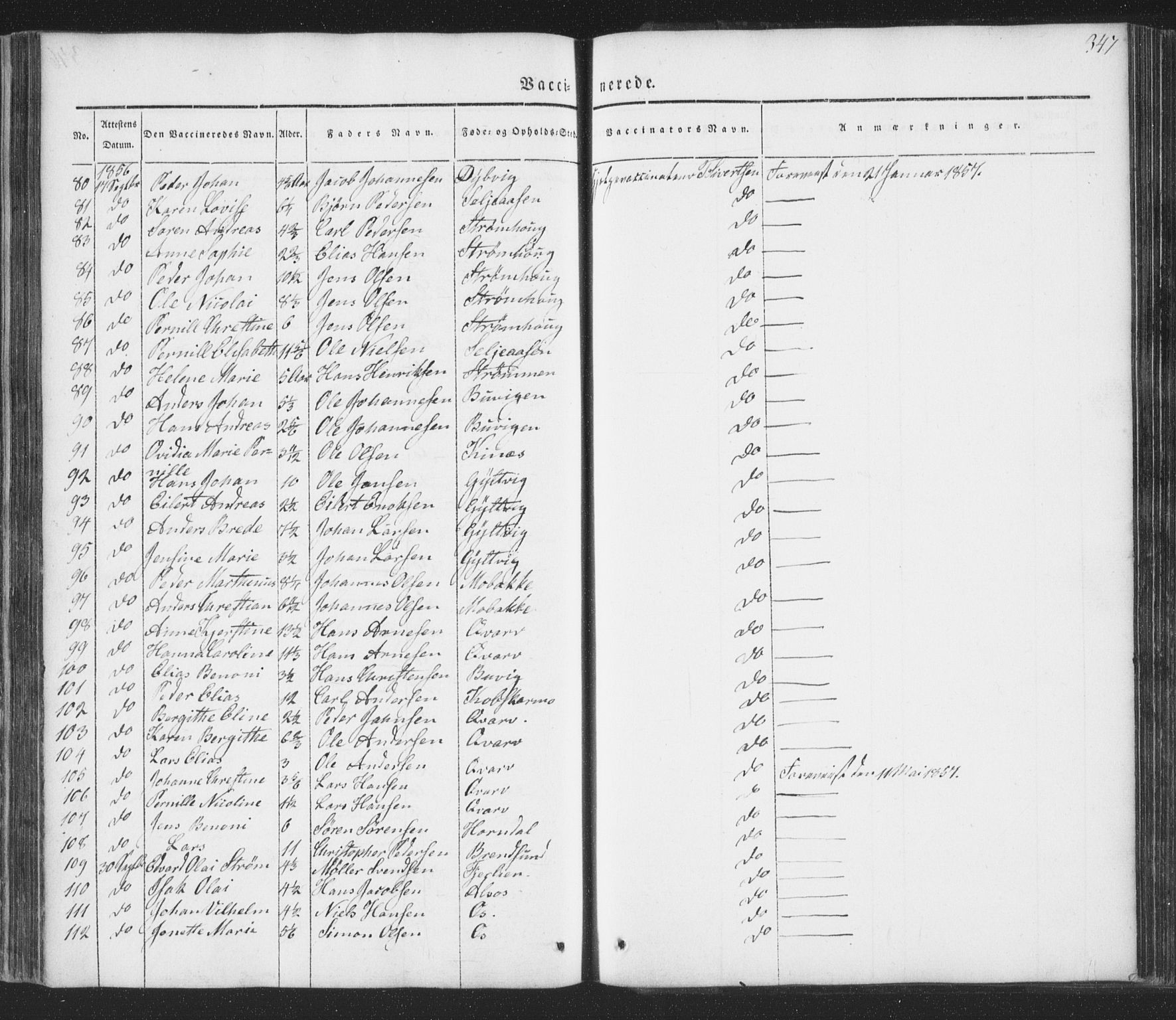 Ministerialprotokoller, klokkerbøker og fødselsregistre - Nordland, AV/SAT-A-1459/853/L0769: Parish register (official) no. 853A08, 1836-1856, p. 347