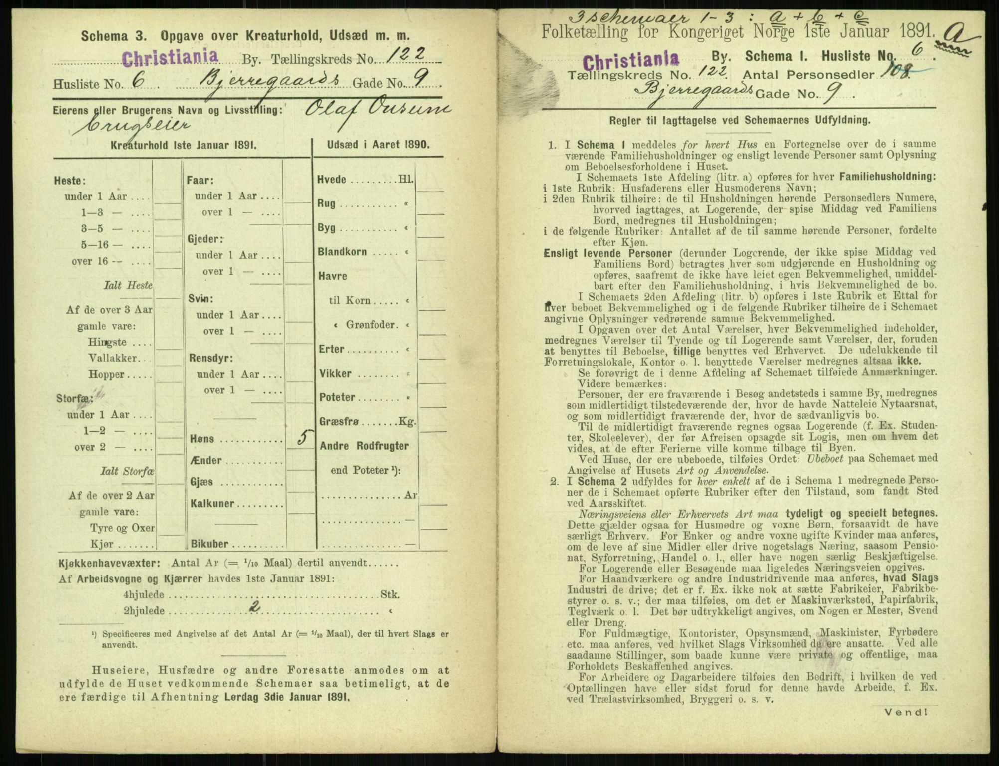 RA, 1891 census for 0301 Kristiania, 1891, p. 64599