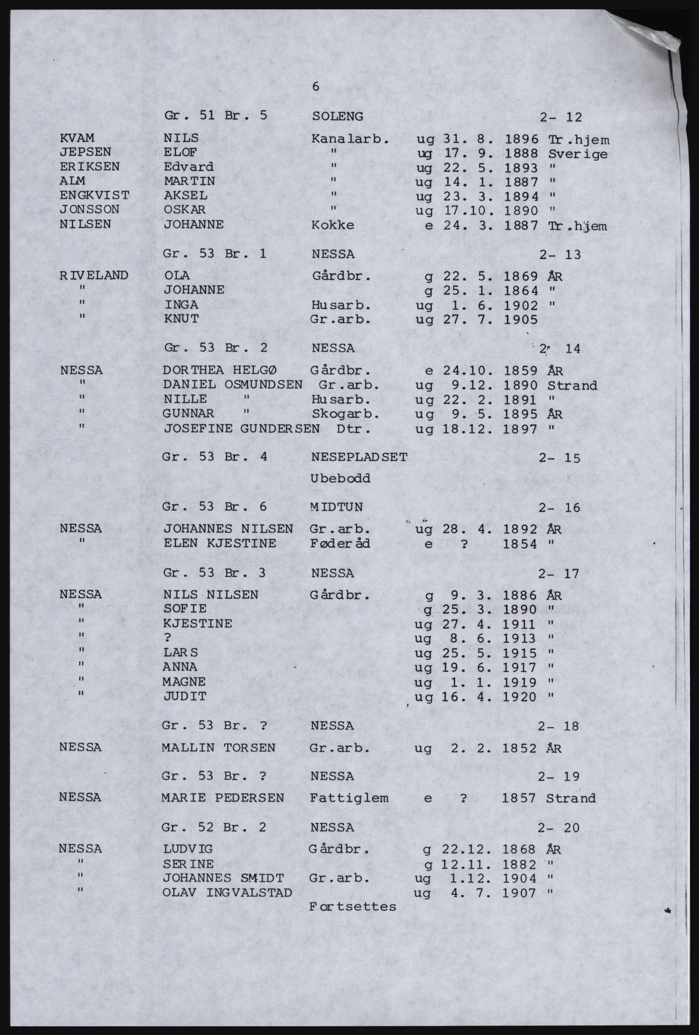 SAST, Copy of 1920 census for Inner Ryfylke, 1920, p. 12