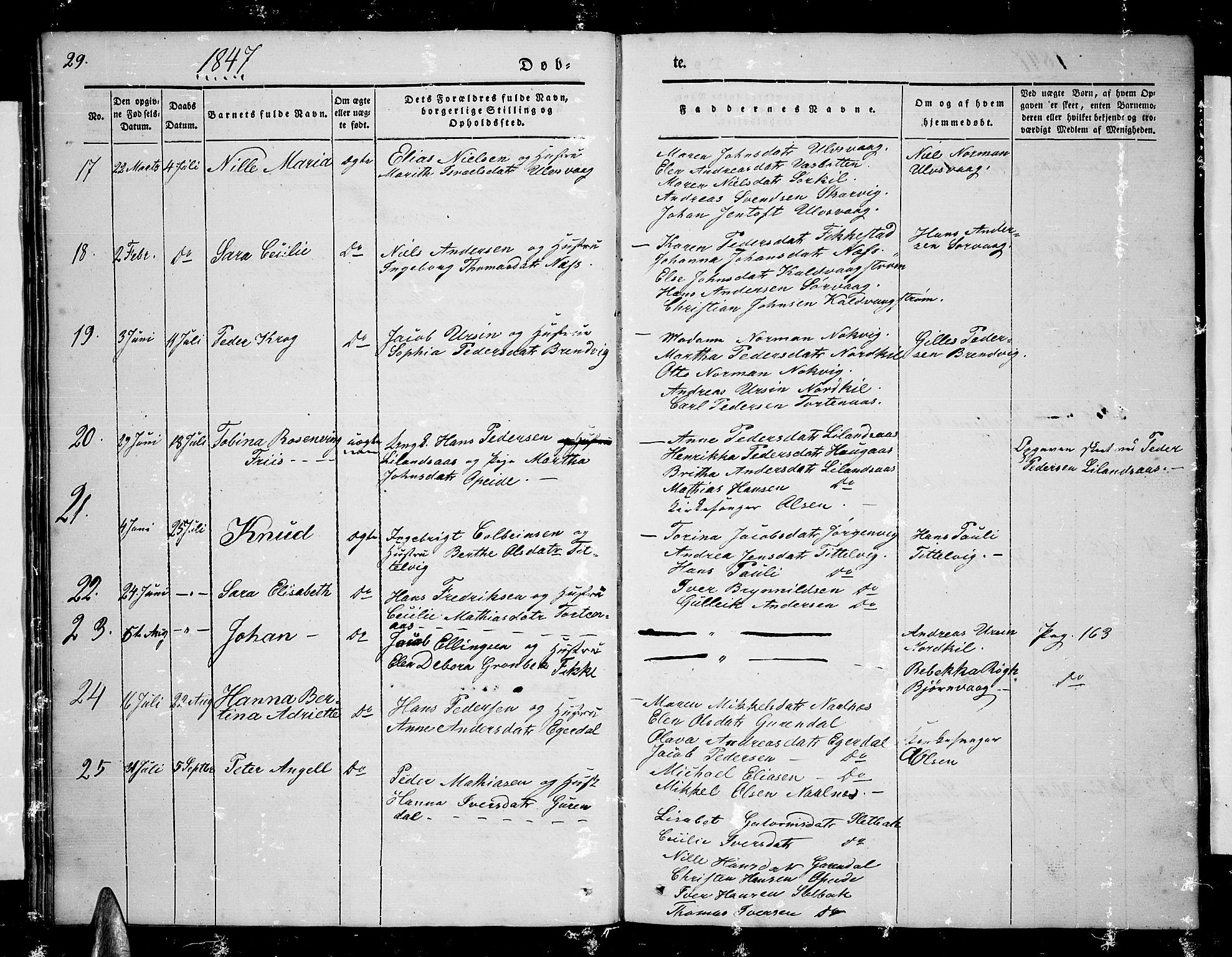 Ministerialprotokoller, klokkerbøker og fødselsregistre - Nordland, AV/SAT-A-1459/859/L0856: Parish register (copy) no. 859C02, 1843-1854, p. 29