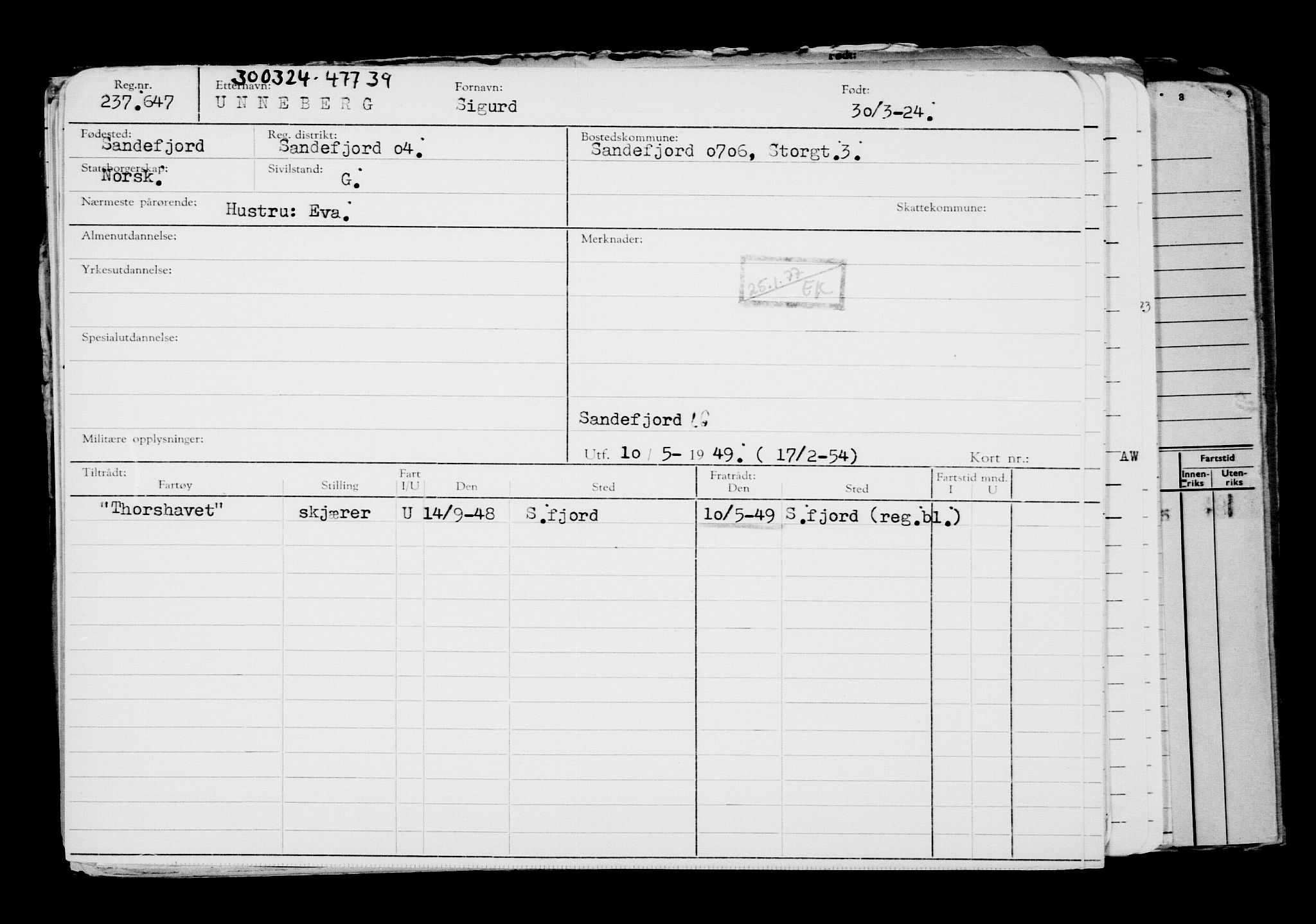 Direktoratet for sjømenn, AV/RA-S-3545/G/Gb/L0229: Hovedkort, 1924, p. 485