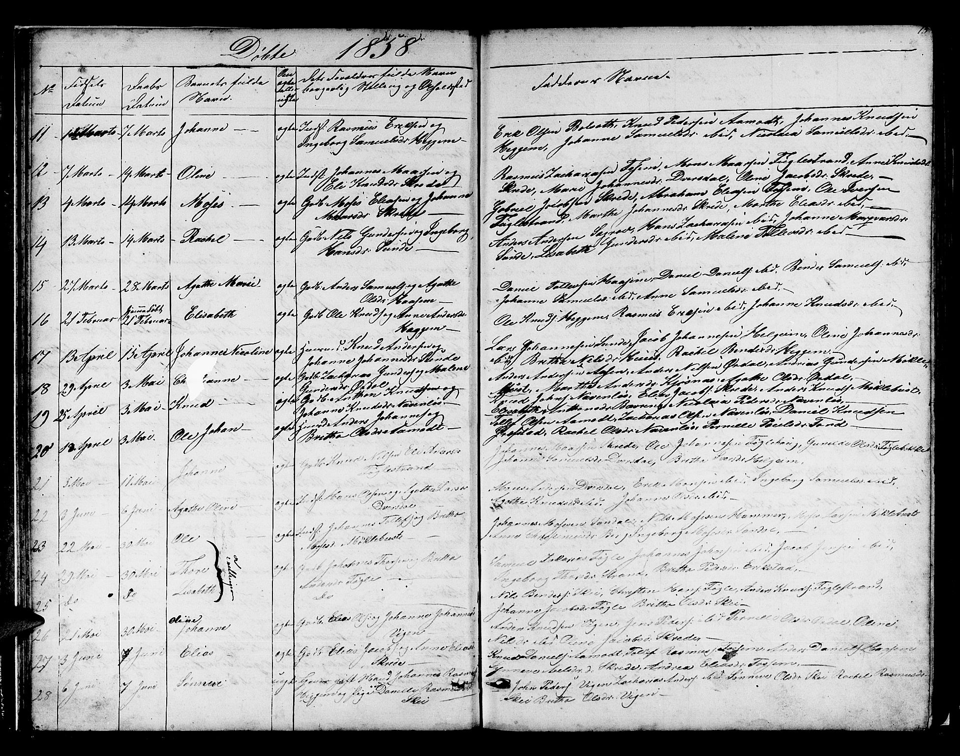 Jølster sokneprestembete, SAB/A-80701/H/Hab/Habb/L0001: Parish register (copy) no. B 1, 1853-1887, p. 15