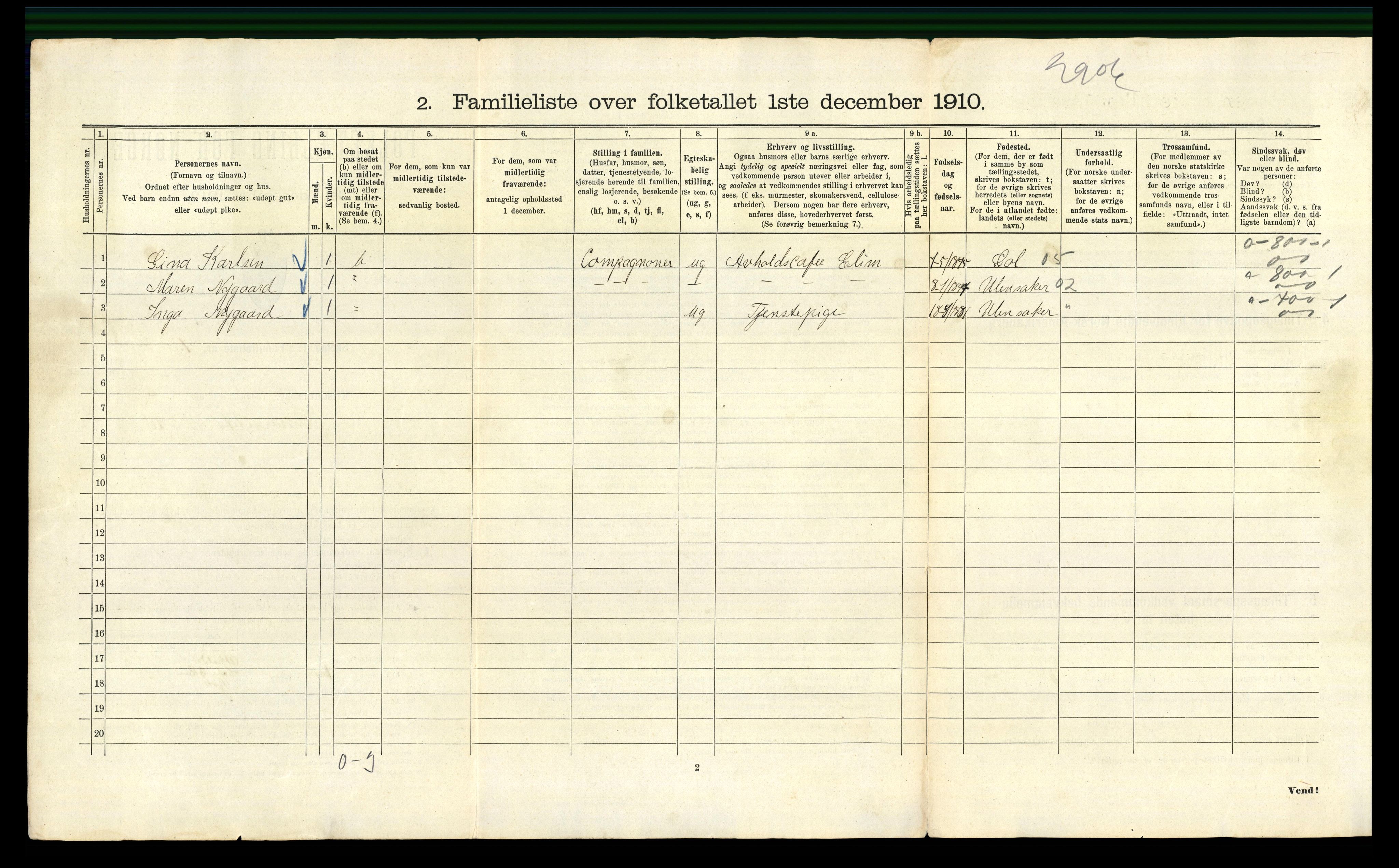 RA, 1910 census for Kristiania, 1910, p. 115070