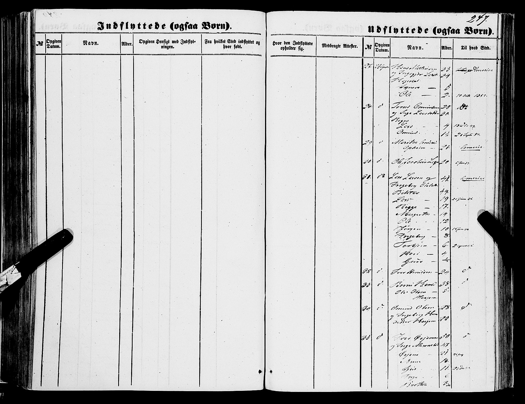 Ulvik sokneprestembete, SAB/A-78801/H/Haa: Parish register (official) no. A 13, 1853-1863, p. 247