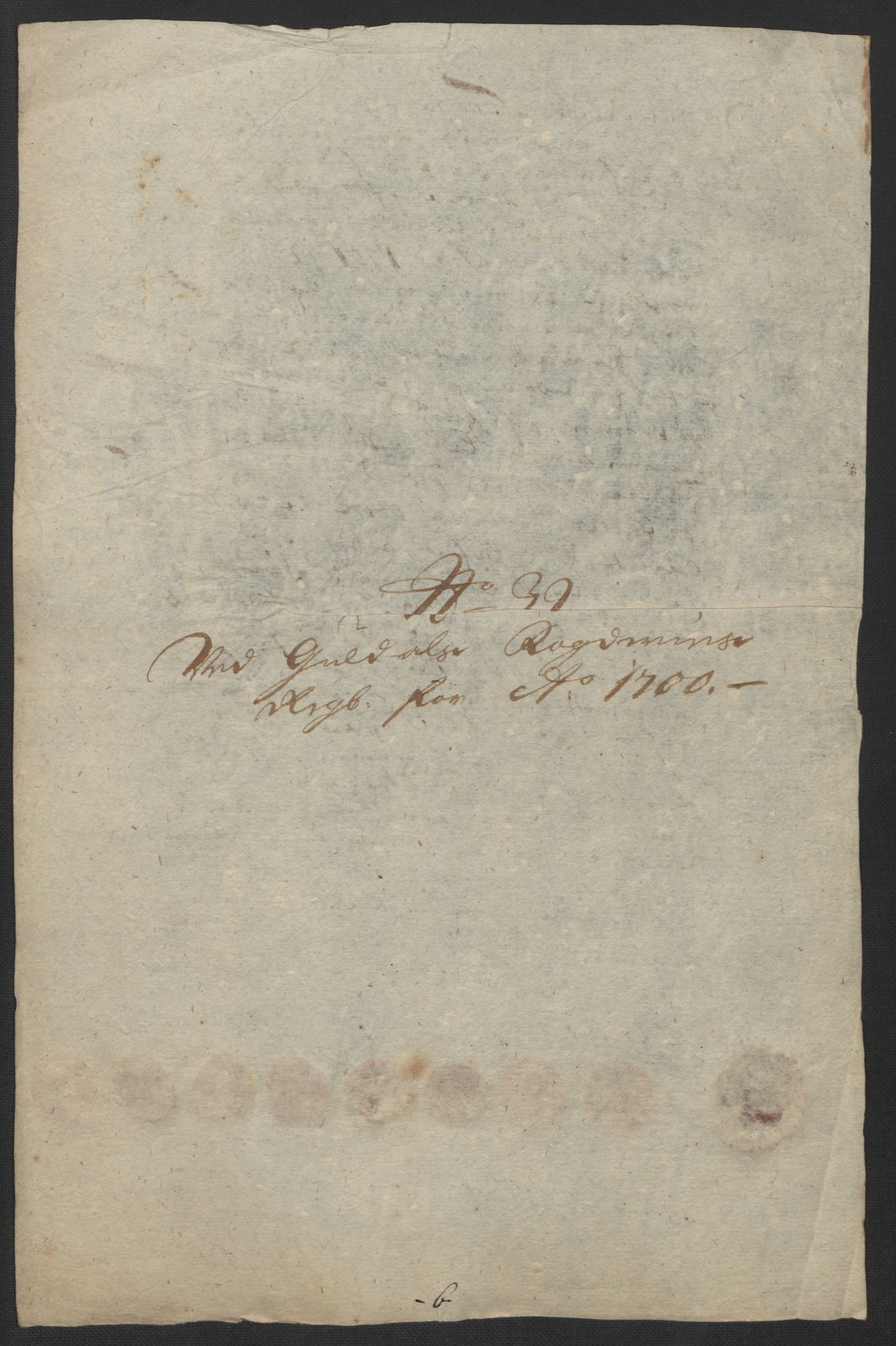 Rentekammeret inntil 1814, Reviderte regnskaper, Fogderegnskap, AV/RA-EA-4092/R60/L3950: Fogderegnskap Orkdal og Gauldal, 1700, p. 450