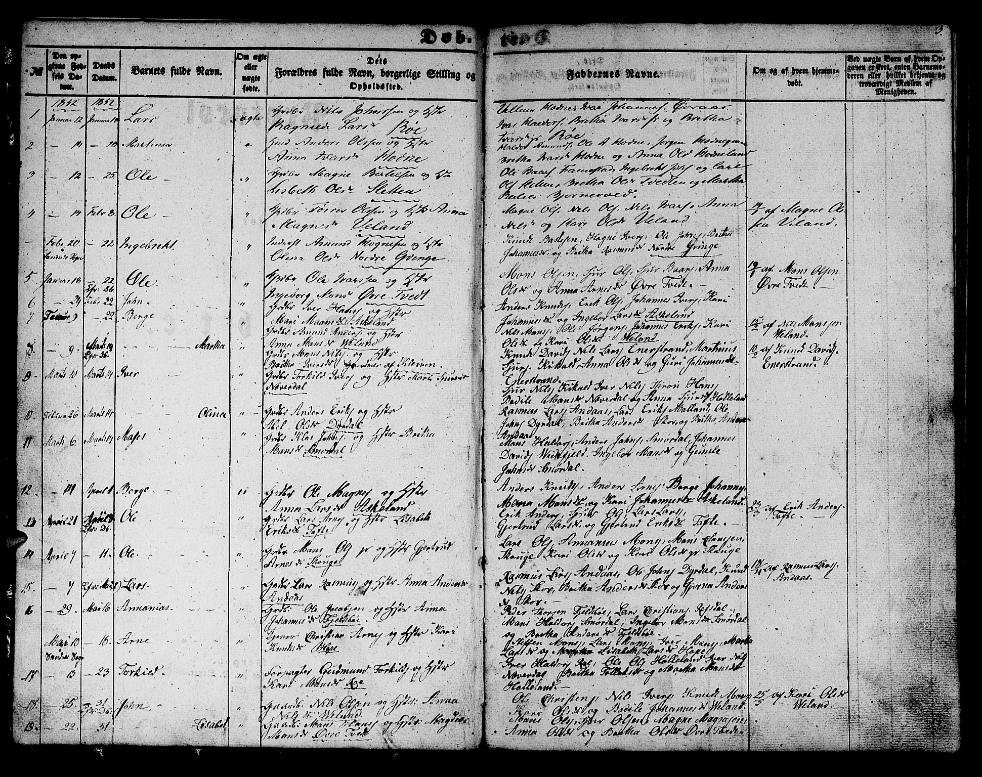 Lindås Sokneprestembete, AV/SAB-A-76701/H/Hab/Habe/L0001: Parish register (copy) no. E 1, 1852-1867, p. 3