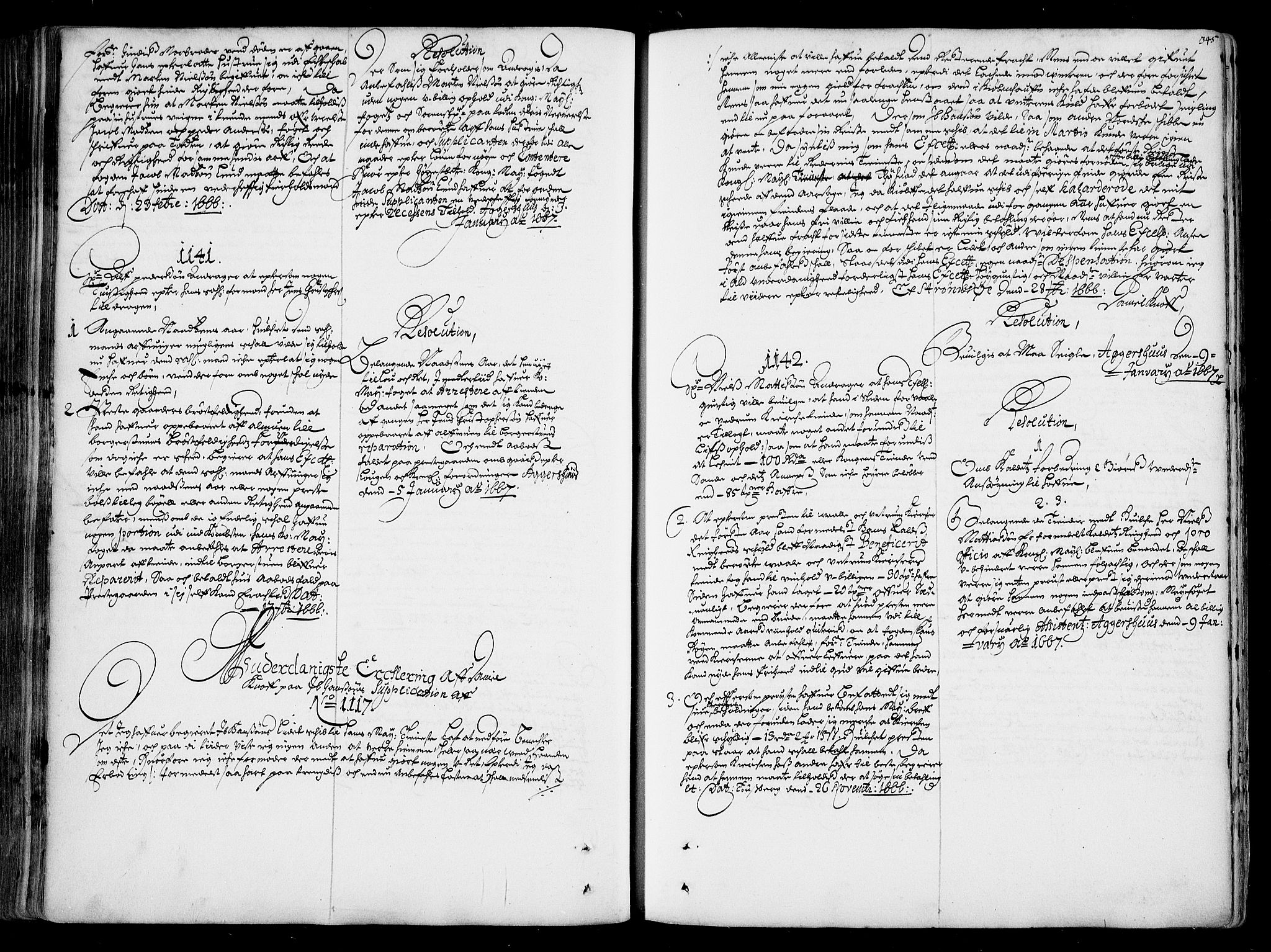 Stattholderembetet 1572-1771, AV/RA-EA-2870/Ad/L0001: Supplikasjons- og resolusjonsprotokoll, 1662-1669, p. 344b-345a