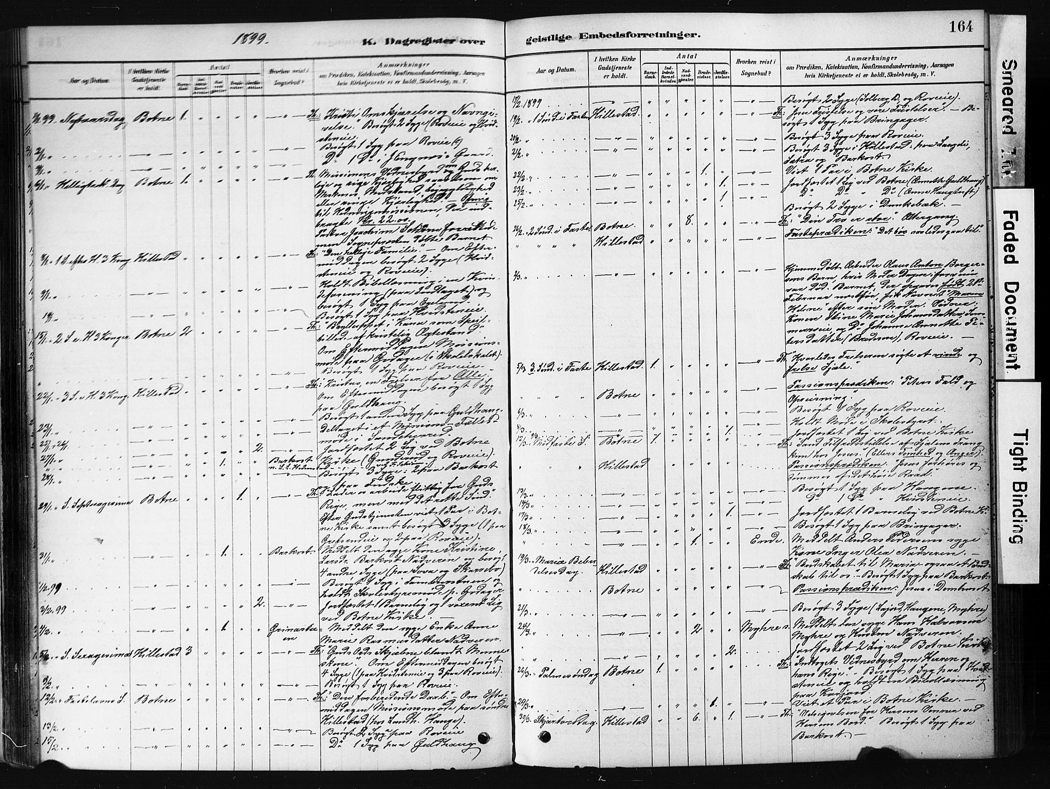 Botne kirkebøker, SAKO/A-340/F/Fb/L0001: Parish register (official) no. II 1, 1878-1902, p. 164
