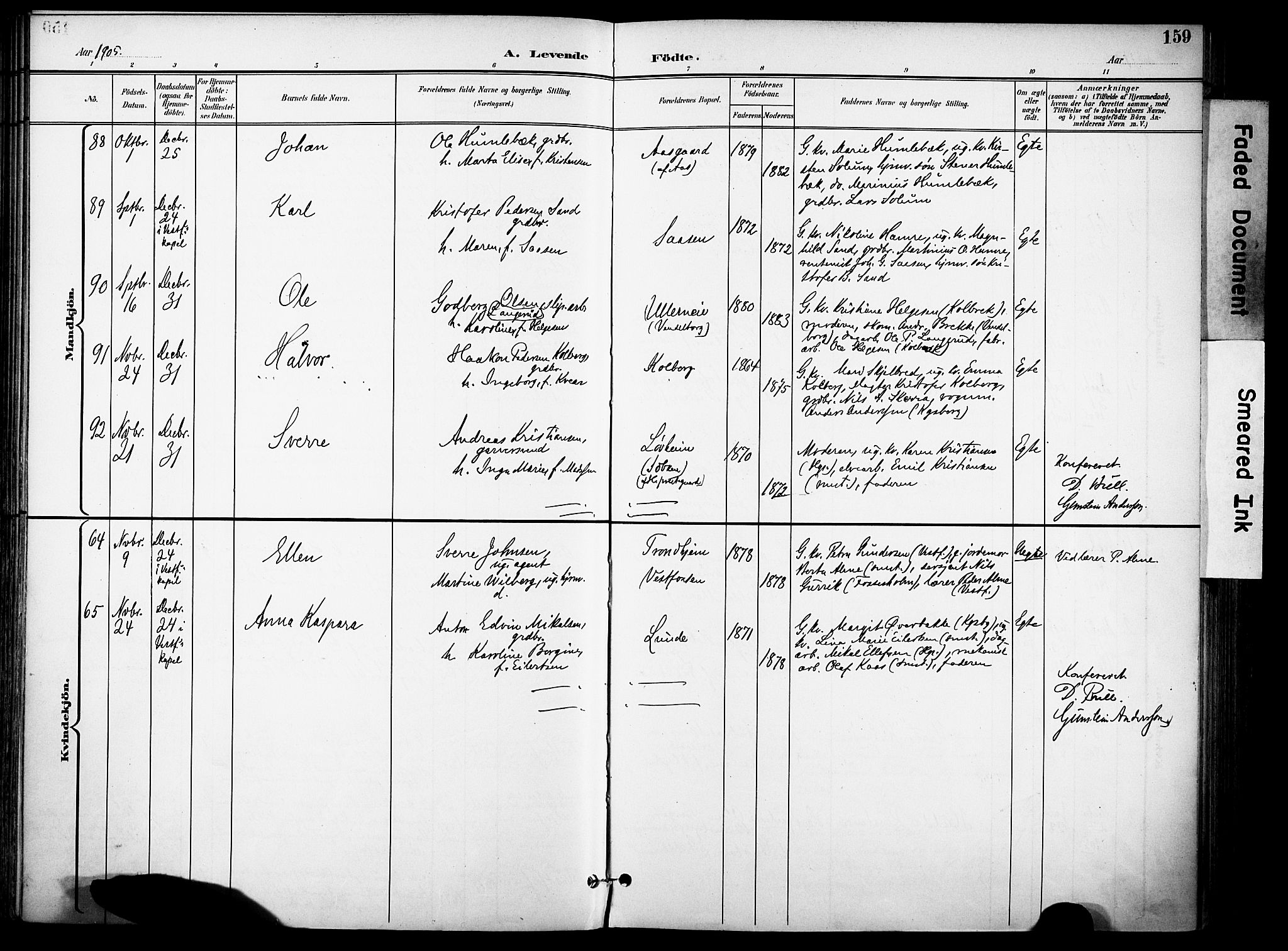 Eiker kirkebøker, AV/SAKO-A-4/F/Fb/L0003: Parish register (official) no. II 3, 1896-1942, p. 159