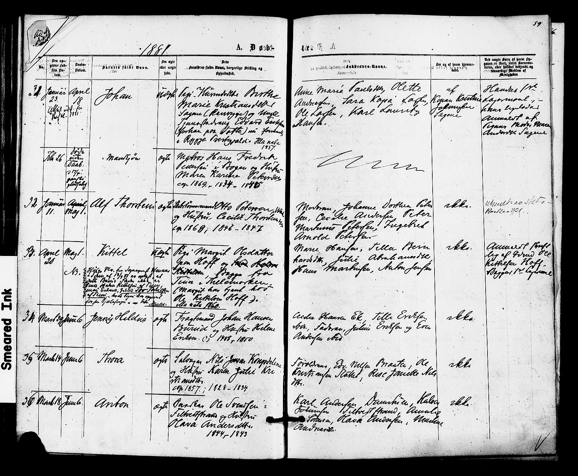 Hurum kirkebøker, AV/SAKO-A-229/F/Fa/L0013: Parish register (official) no. 13, 1876-1881, p. 59