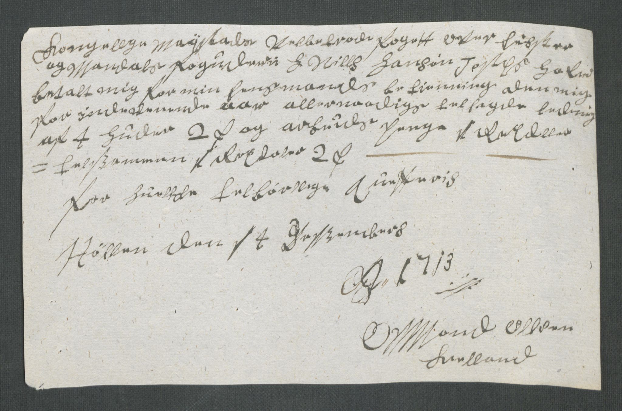 Rentekammeret inntil 1814, Reviderte regnskaper, Fogderegnskap, AV/RA-EA-4092/R43/L2556: Fogderegnskap Lista og Mandal, 1713, p. 450