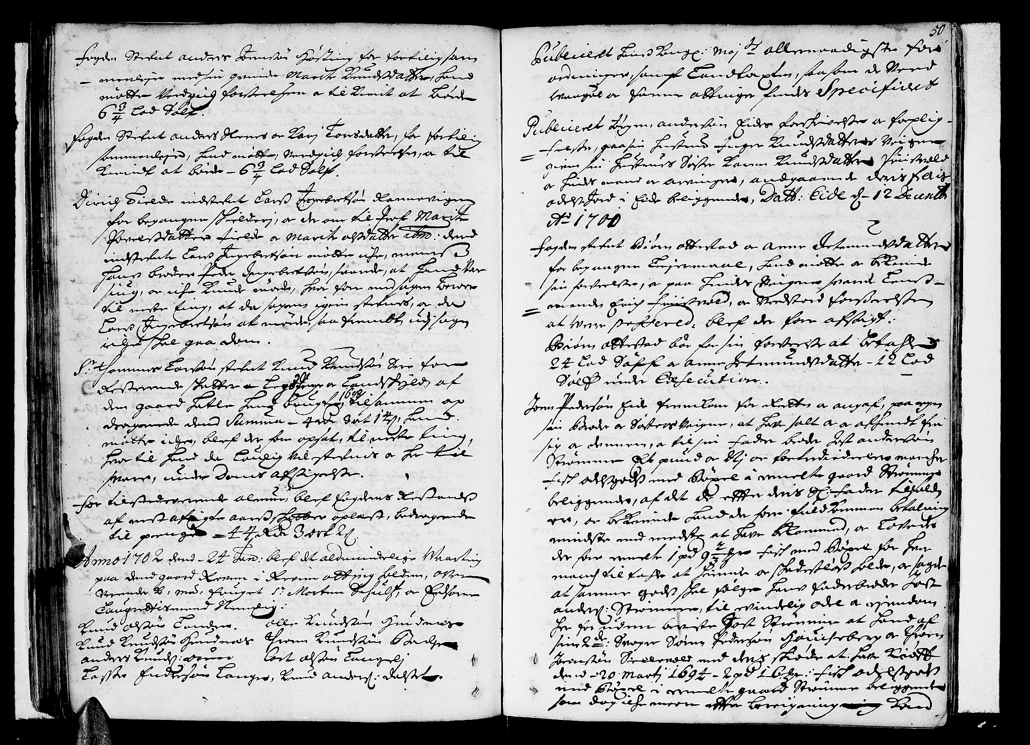 Romsdal sorenskriveri, AV/SAT-A-4149/1/1/1A/L0004: Tingbok, 1700-1705, p. 49b-50a