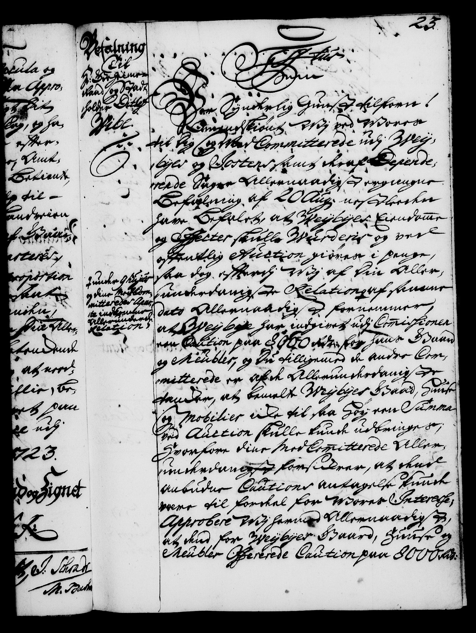 Rentekammeret, Kammerkanselliet, AV/RA-EA-3111/G/Gg/Gga/L0002: Norsk ekspedisjonsprotokoll med register (merket RK 53.2), 1723-1727, p. 23