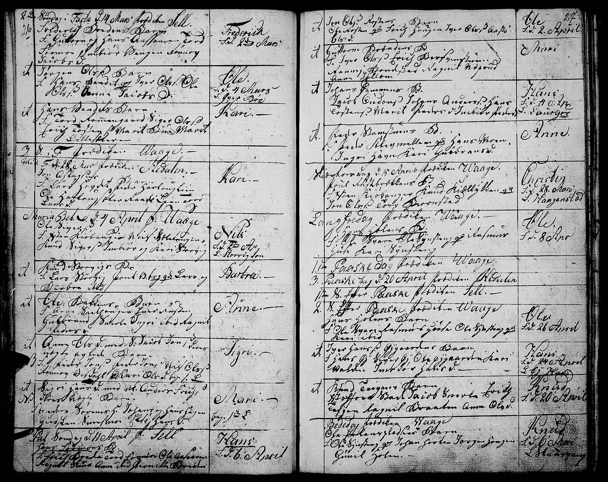 Vågå prestekontor, AV/SAH-PREST-076/H/Ha/Haa/L0002: Parish register (official) no. 2, 1810-1815, p. 26-27