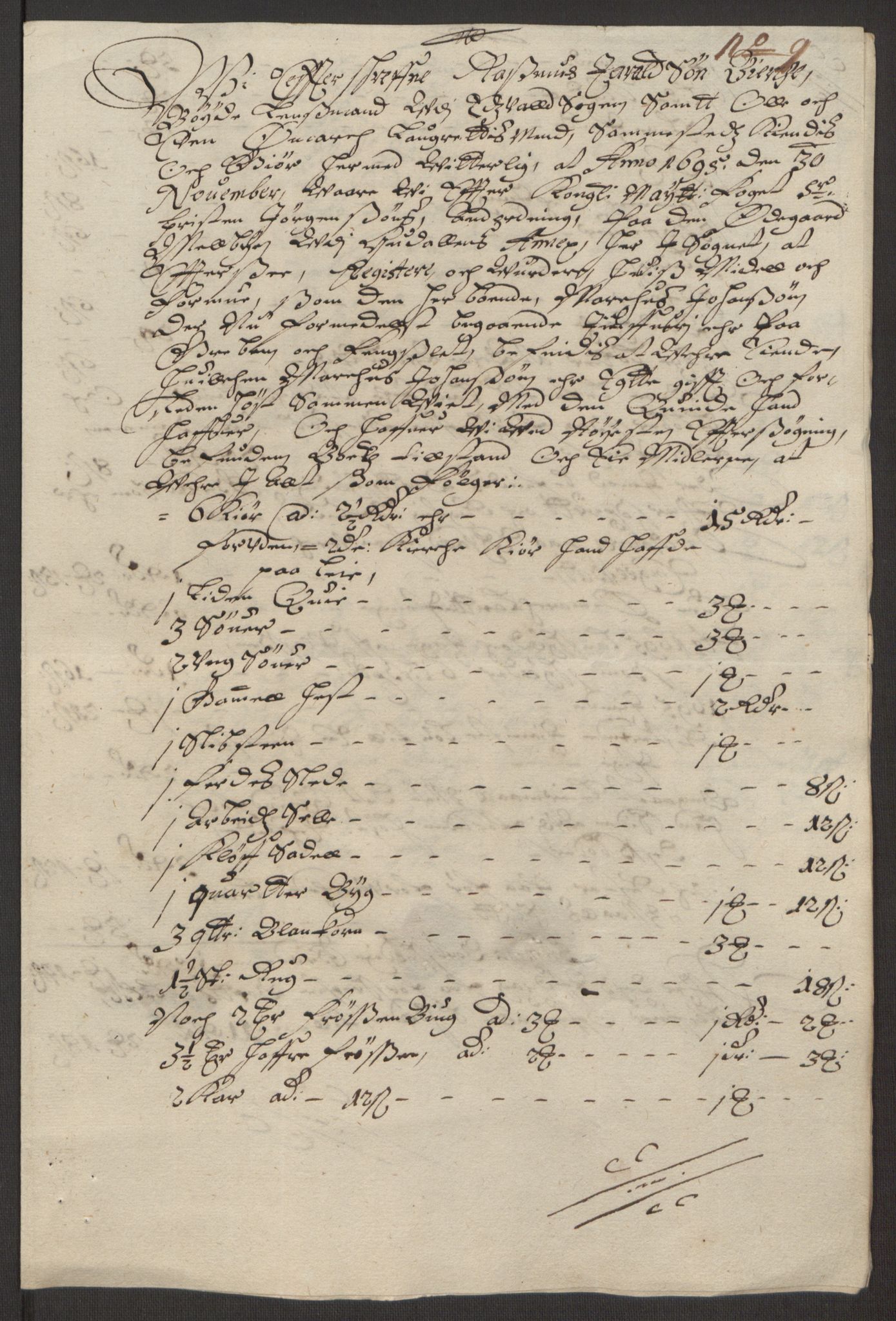 Rentekammeret inntil 1814, Reviderte regnskaper, Fogderegnskap, AV/RA-EA-4092/R12/L0707: Fogderegnskap Øvre Romerike, 1695, p. 79