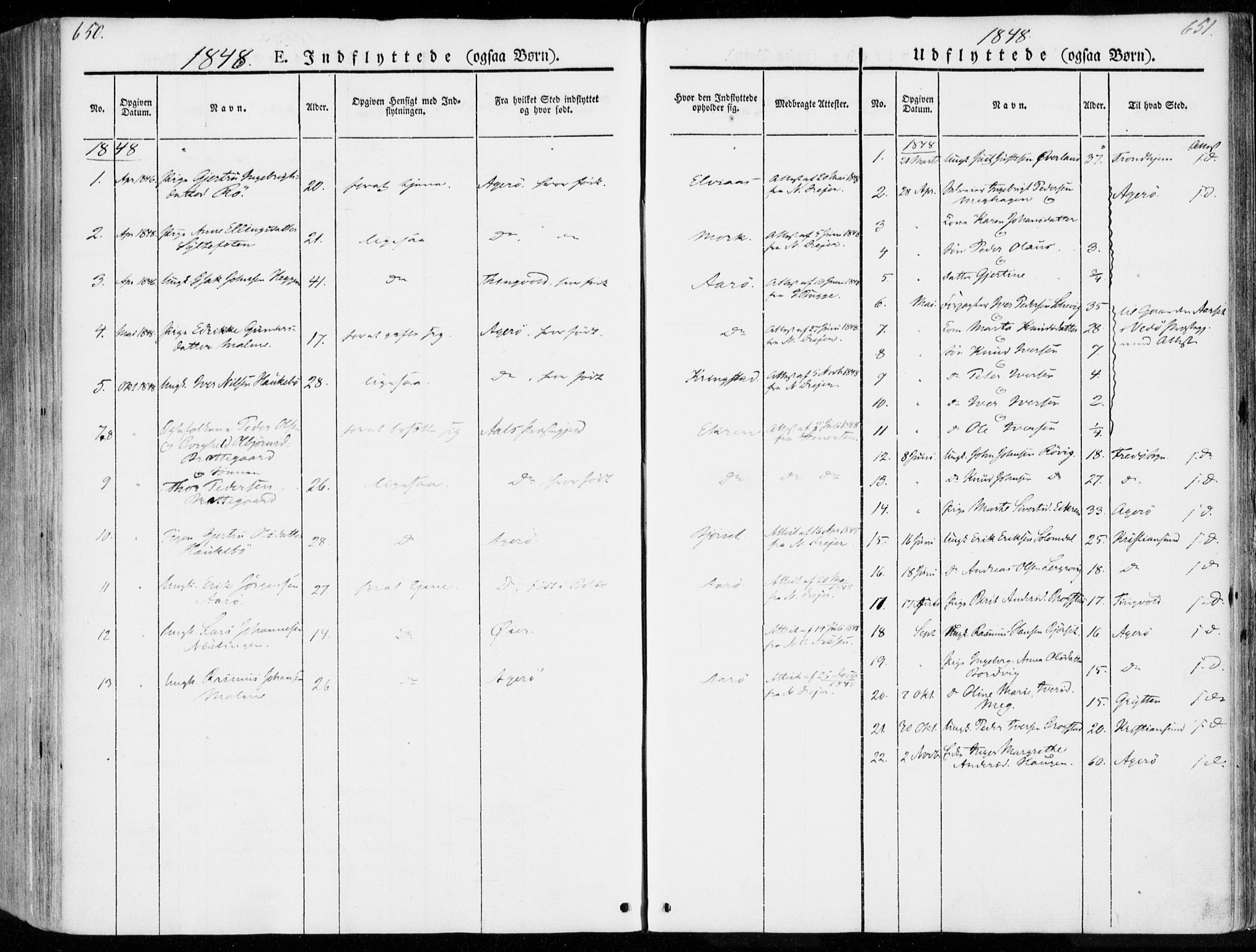 Ministerialprotokoller, klokkerbøker og fødselsregistre - Møre og Romsdal, SAT/A-1454/555/L0653: Parish register (official) no. 555A04, 1843-1869, p. 650-651