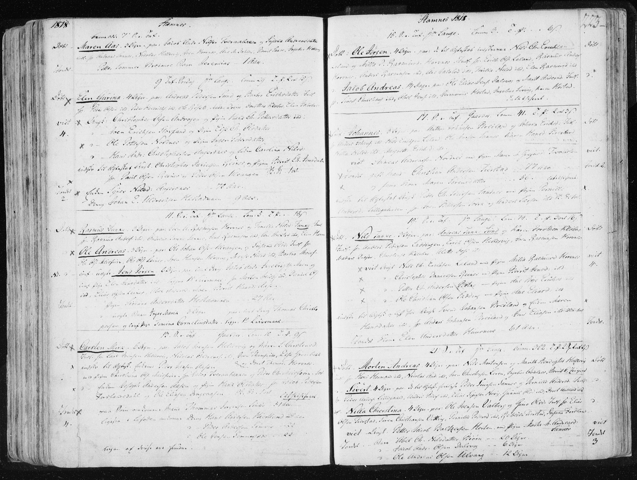 Ministerialprotokoller, klokkerbøker og fødselsregistre - Nordland, AV/SAT-A-1459/830/L0444: Parish register (official) no. 830A08, 1801-1819, p. 223