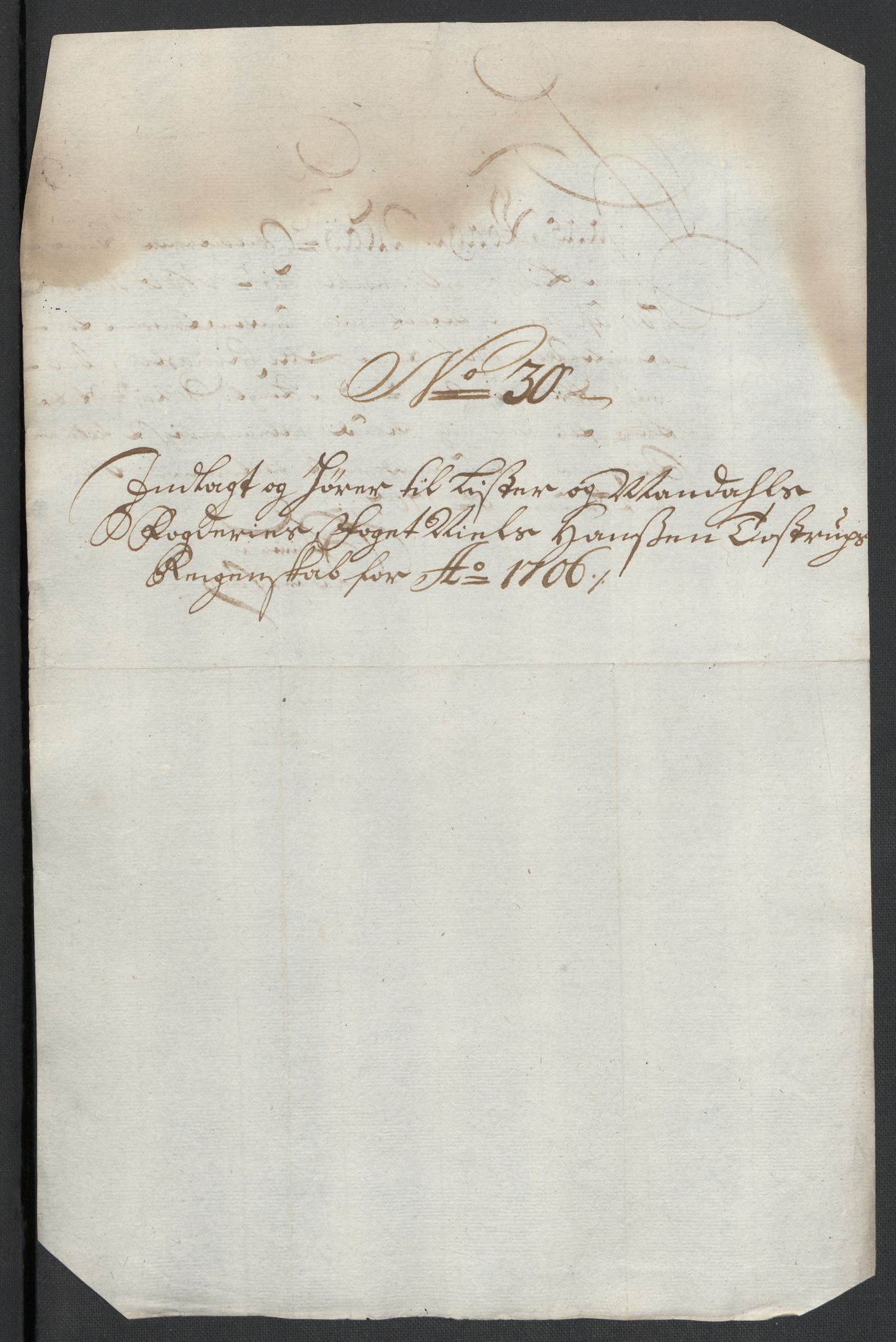 Rentekammeret inntil 1814, Reviderte regnskaper, Fogderegnskap, AV/RA-EA-4092/R43/L2551: Fogderegnskap Lista og Mandal, 1705-1709, p. 369