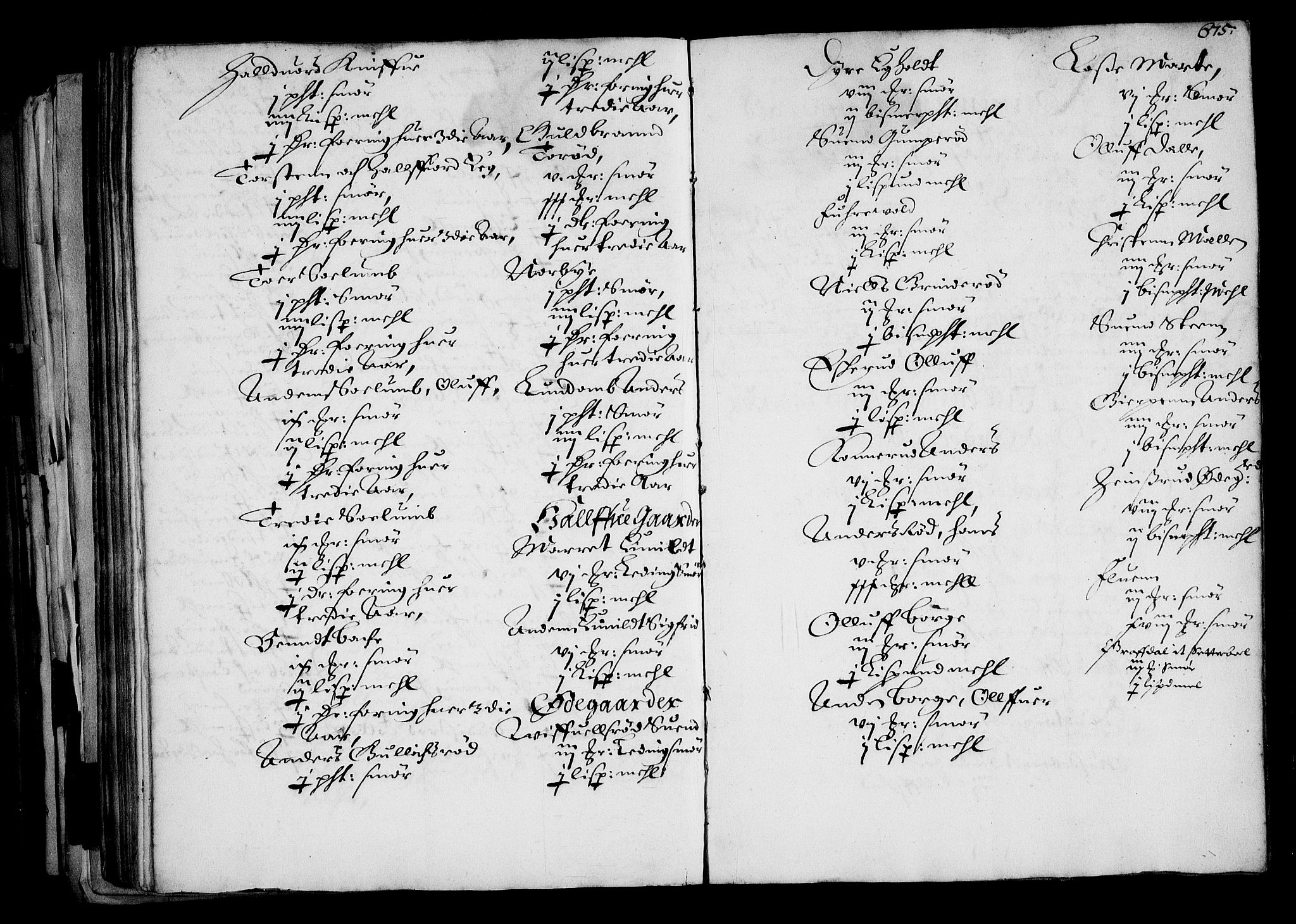 Rentekammeret inntil 1814, Realistisk ordnet avdeling, RA/EA-4070/N/Na/L0001: [XI f]: Akershus stifts jordebok, 1652, p. 674b-675a