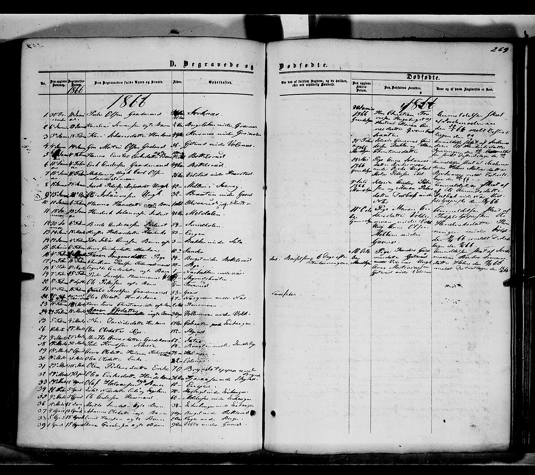Grue prestekontor, SAH/PREST-036/H/Ha/Haa/L0010: Parish register (official) no. 10, 1864-1873, p. 269