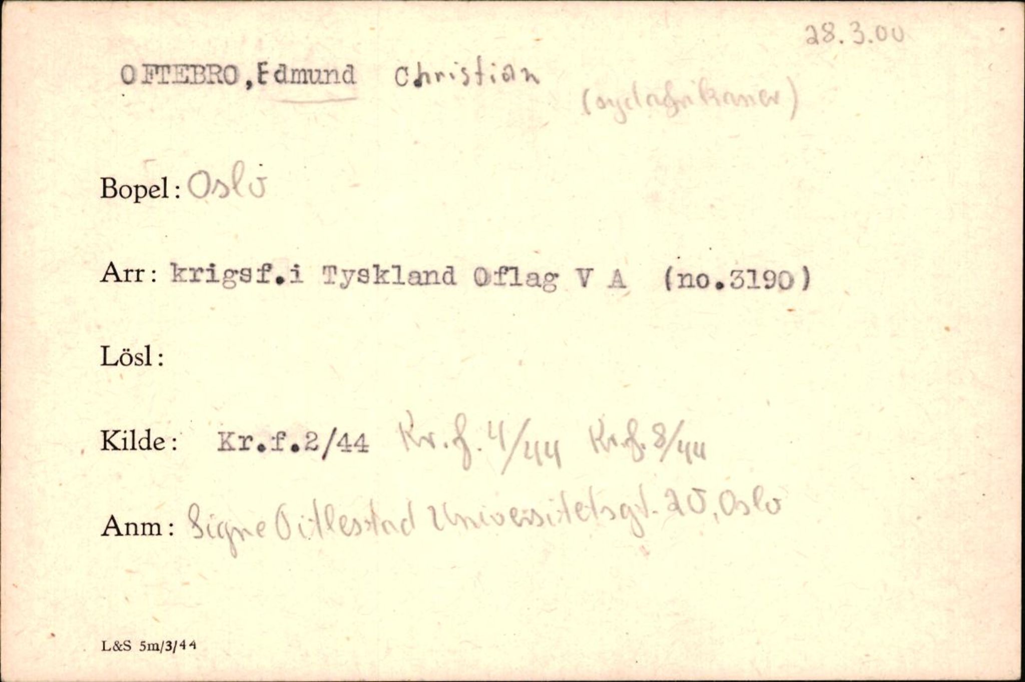 Forsvaret, Forsvarets krigshistoriske avdeling, AV/RA-RAFA-2017/Y/Yf/L0200: II-C-11-2102  -  Norske krigsfanger i Tyskland, 1940-1945, p. 803