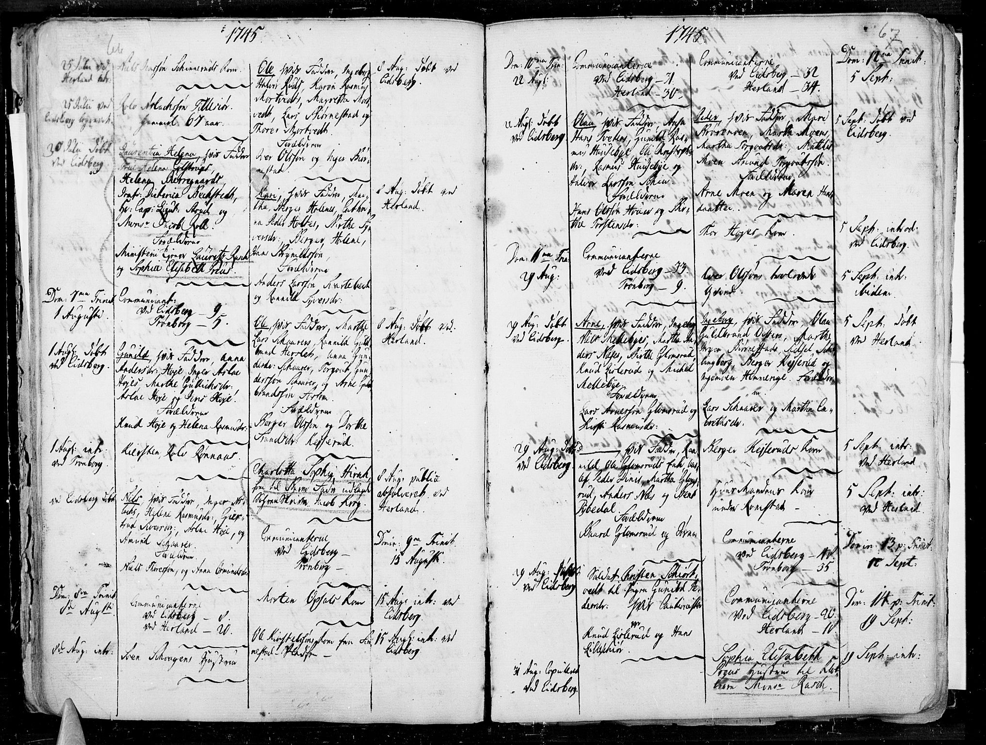 Eidsberg prestekontor Kirkebøker, AV/SAO-A-10905/F/Fa/L0003: Parish register (official) no.  I 3, 1742-1758, p. 66-67