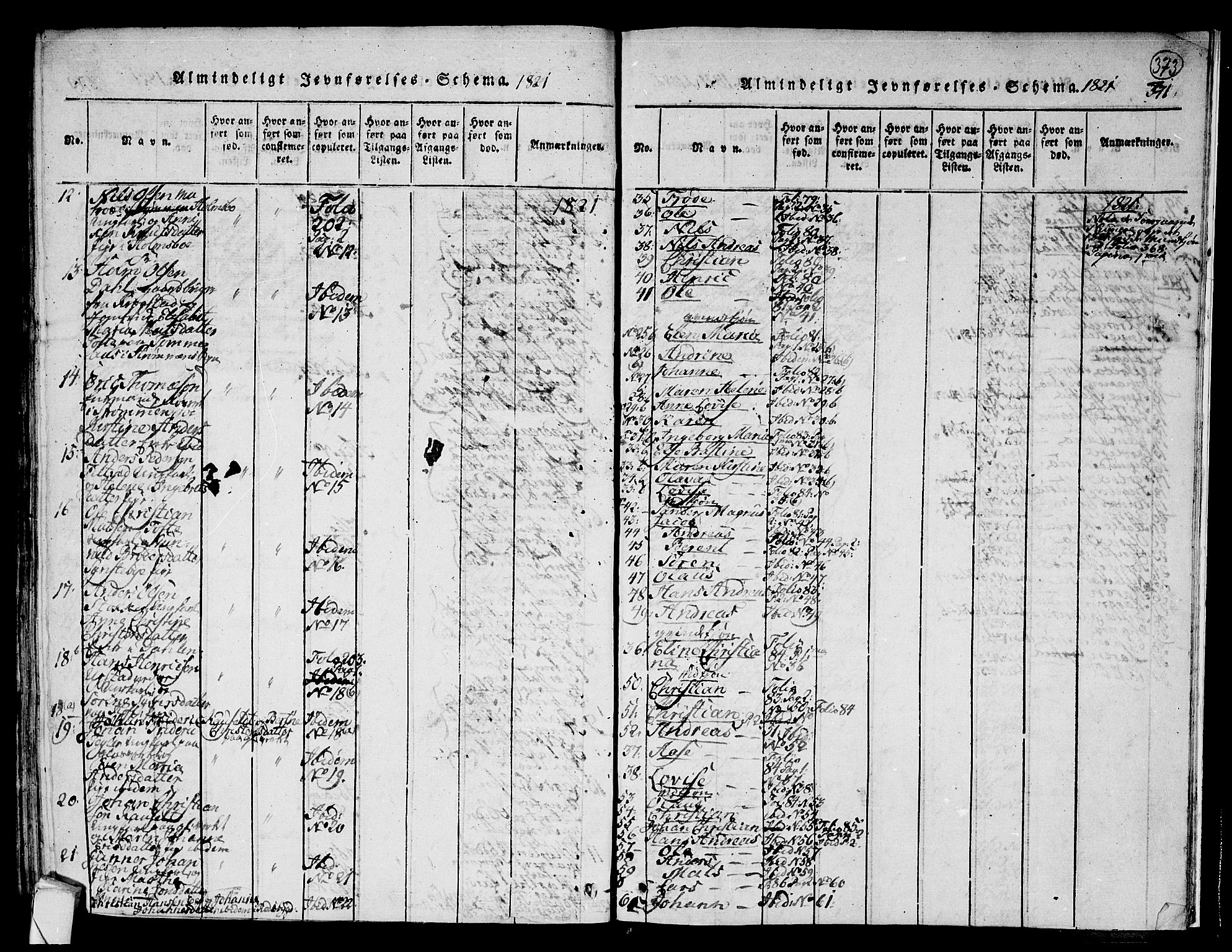 Hurum kirkebøker, AV/SAKO-A-229/F/Fa/L0009: Parish register (official) no. 9, 1816-1826, p. 373