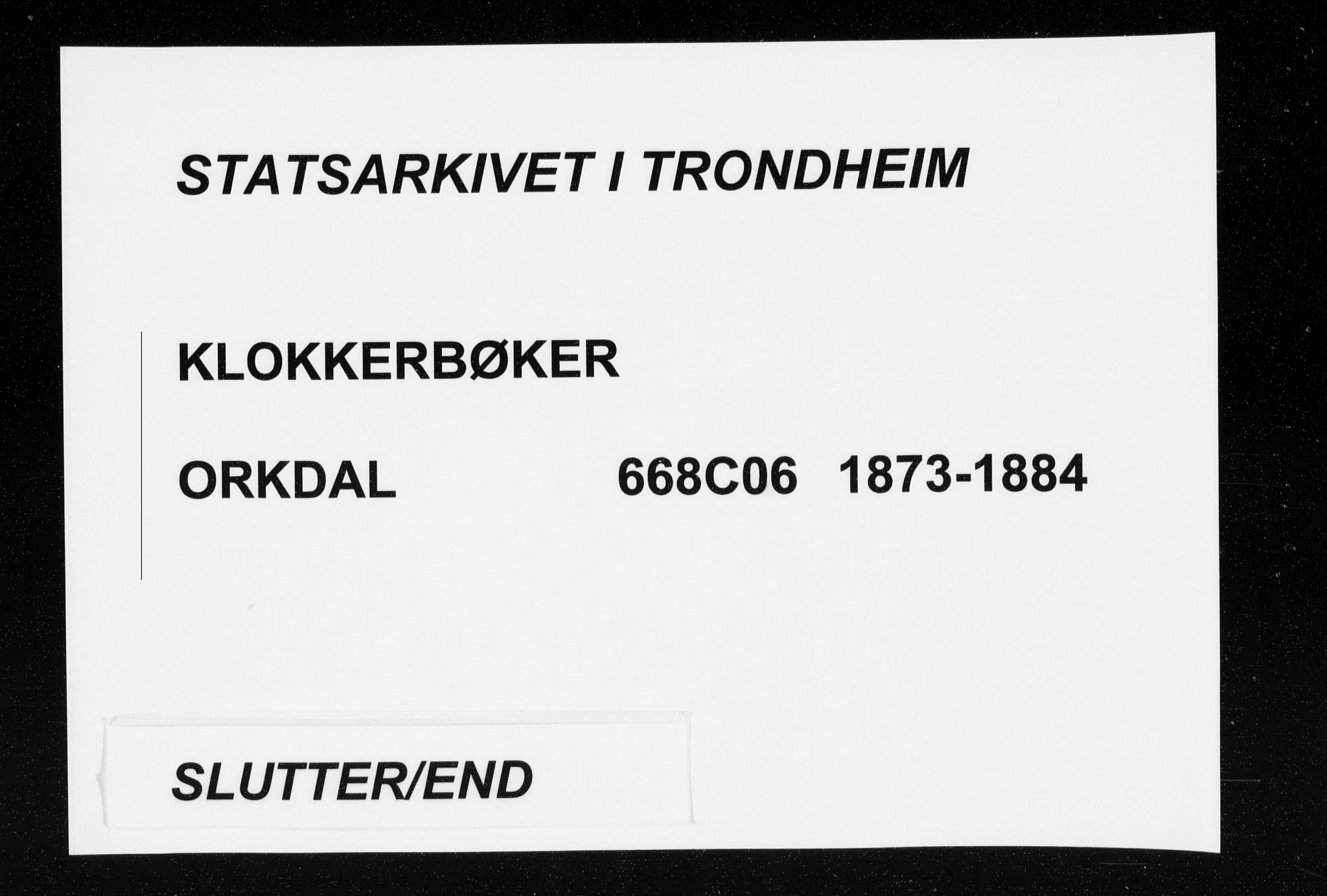 Ministerialprotokoller, klokkerbøker og fødselsregistre - Sør-Trøndelag, AV/SAT-A-1456/668/L0817: Parish register (copy) no. 668C06, 1873-1884