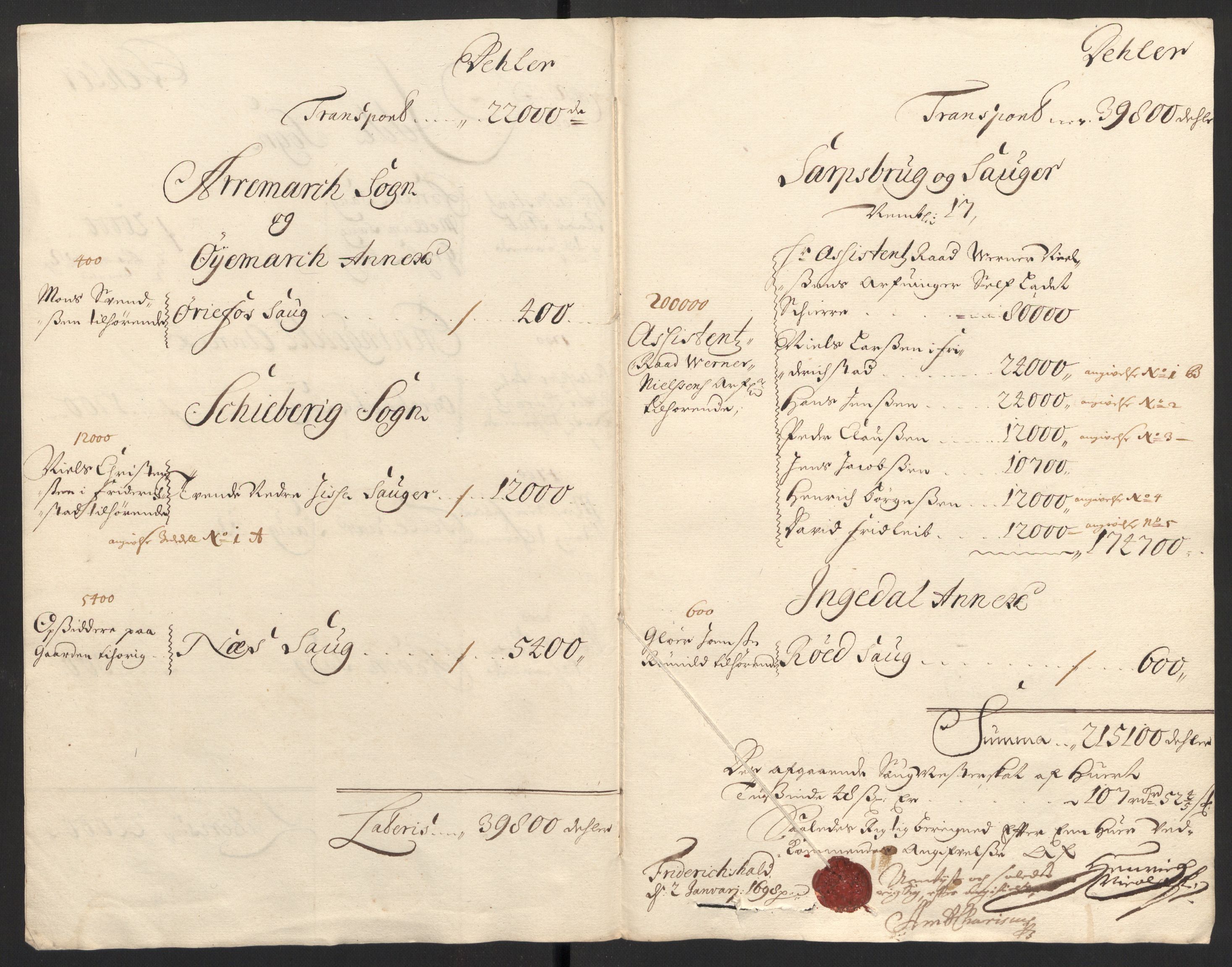 Rentekammeret inntil 1814, Reviderte regnskaper, Fogderegnskap, AV/RA-EA-4092/R01/L0013: Fogderegnskap Idd og Marker, 1696-1698, p. 235