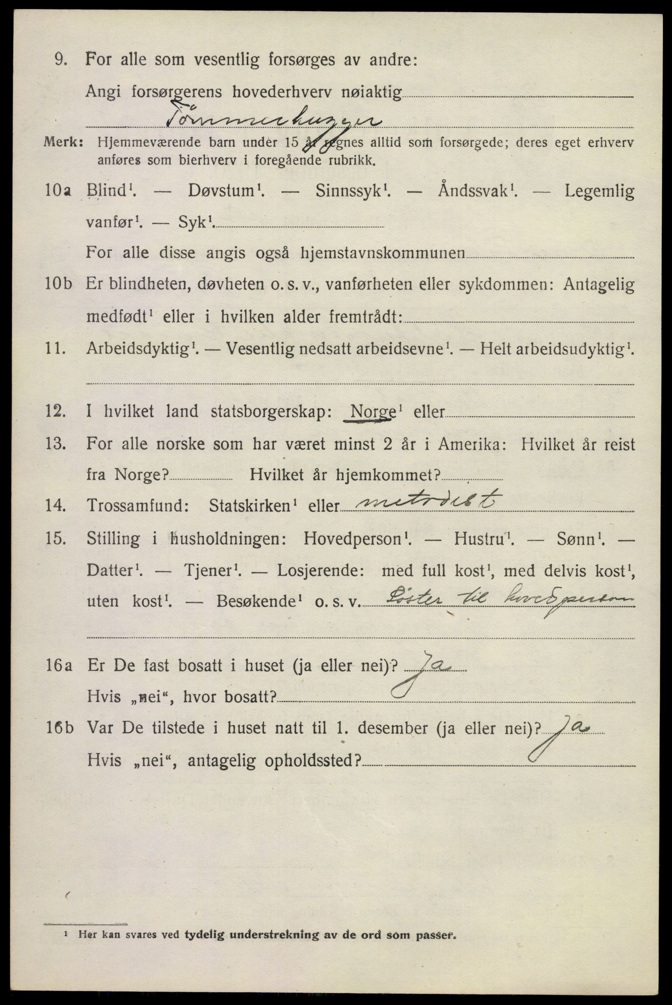 SAKO, 1920 census for Øvre Sandsvær, 1920, p. 3163