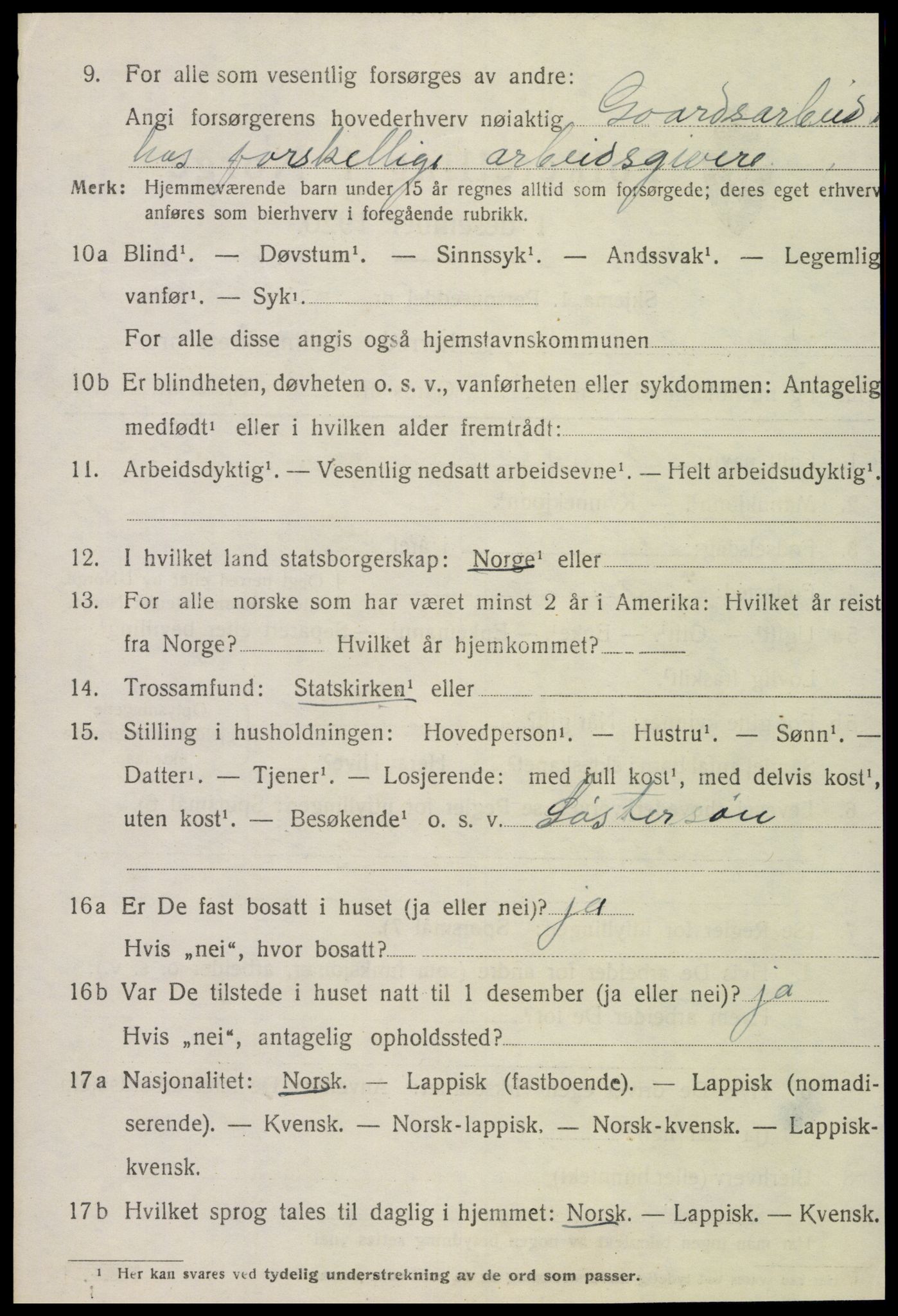 SAT, 1920 census for Inderøy, 1920, p. 4186