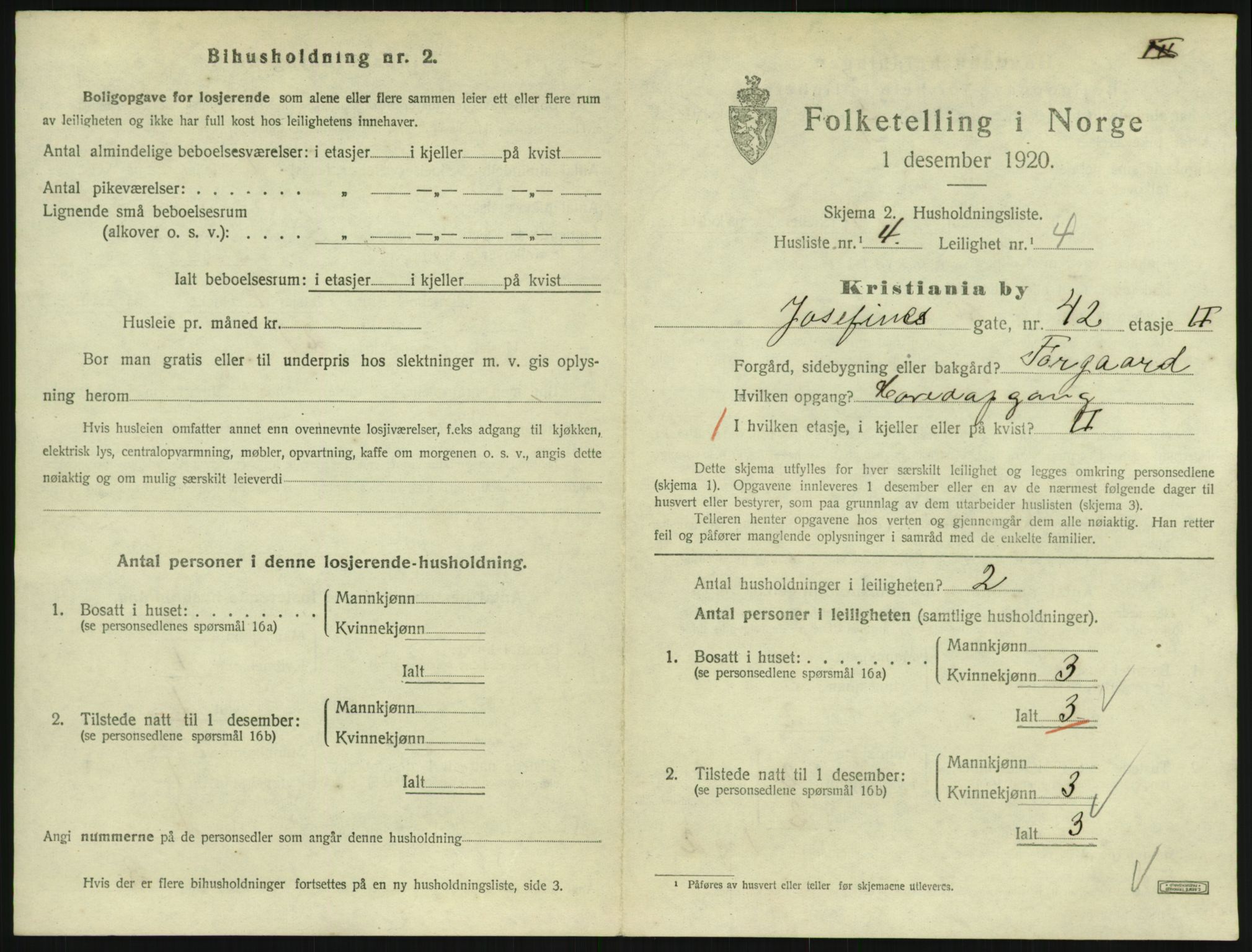 SAO, 1920 census for Kristiania, 1920, p. 48816