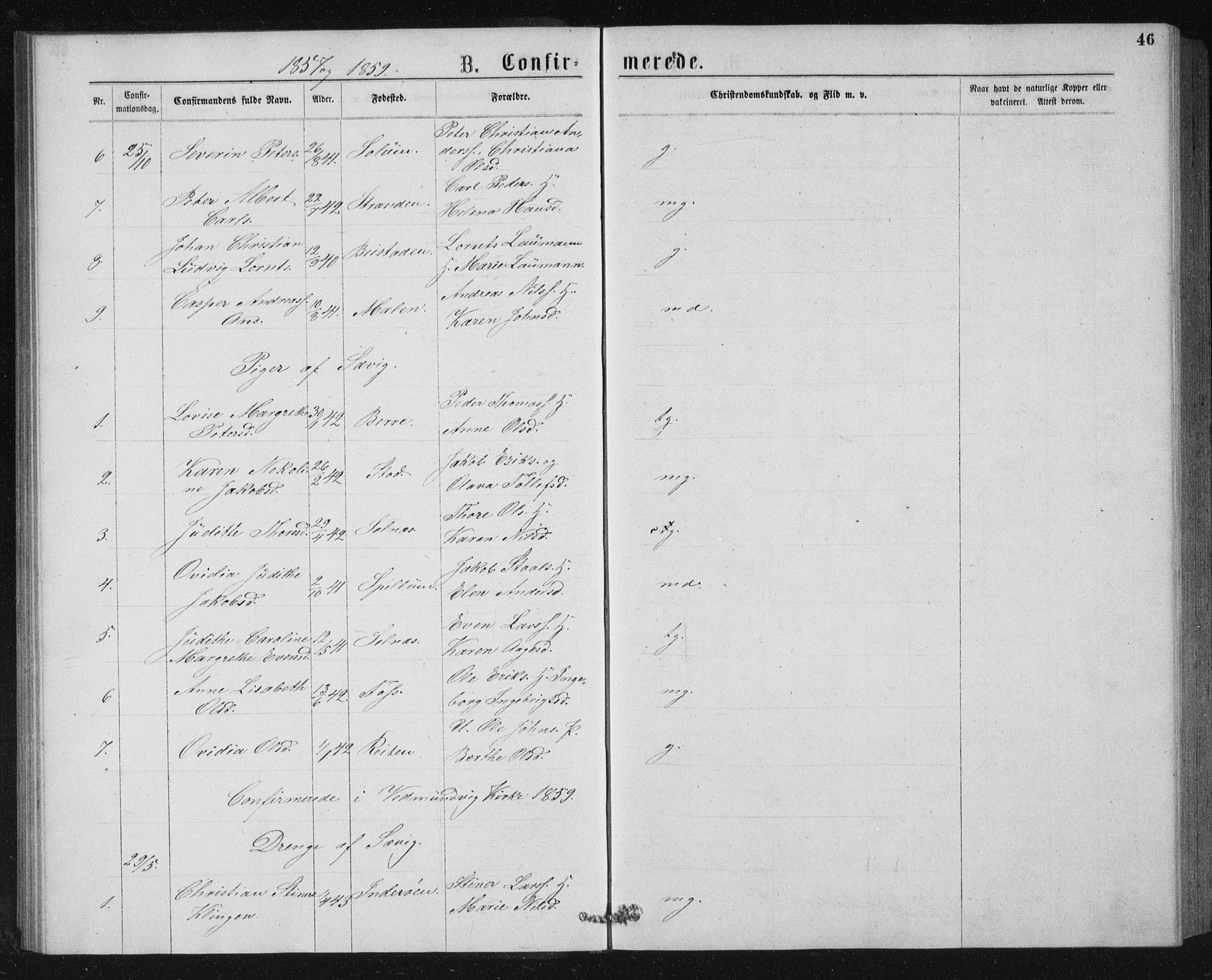 Ministerialprotokoller, klokkerbøker og fødselsregistre - Nord-Trøndelag, SAT/A-1458/768/L0567: Parish register (official) no. 768A02, 1837-1865, p. 46