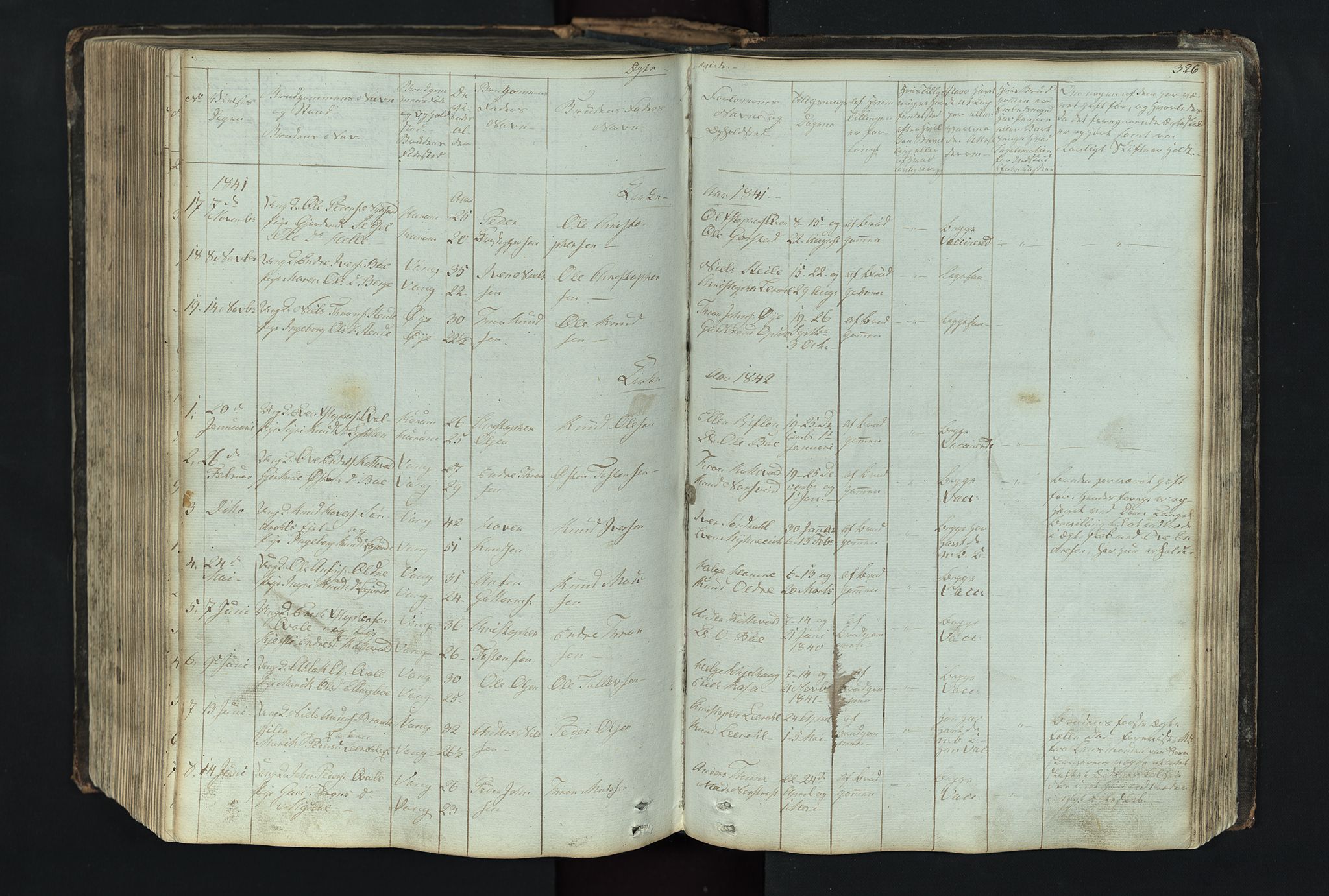 Vang prestekontor, Valdres, SAH/PREST-140/H/Hb/L0004: Parish register (copy) no. 4, 1835-1892, p. 326