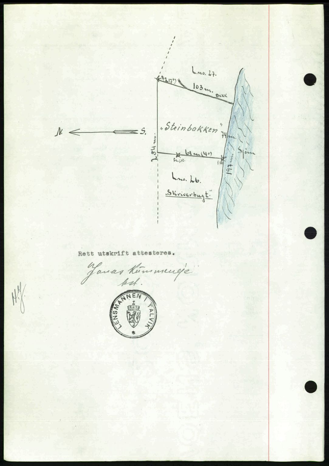 Alta fogderi/sorenskriveri, SATØ/SATØ-5/1/K/Kd/L0037pantebok: Mortgage book no. 39-40, 1948-1949, Diary no: : 1164/1948