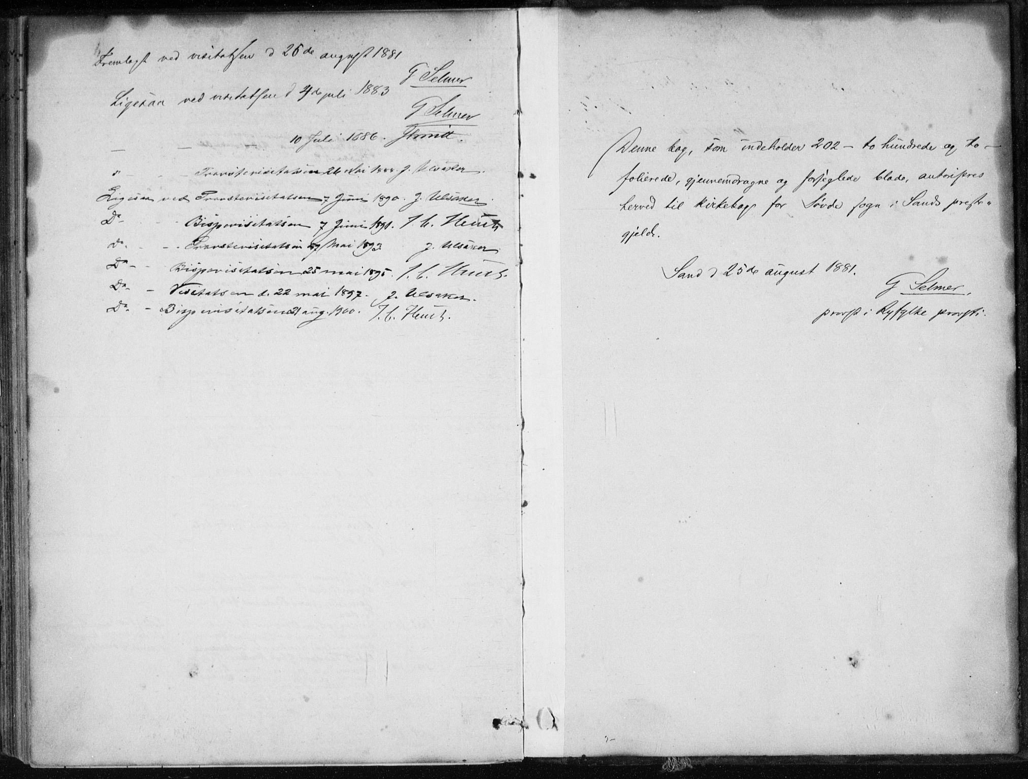 Sand sokneprestkontor, SAST/A-101848/01/III/L0006: Parish register (official) no. A 6, 1880-1898