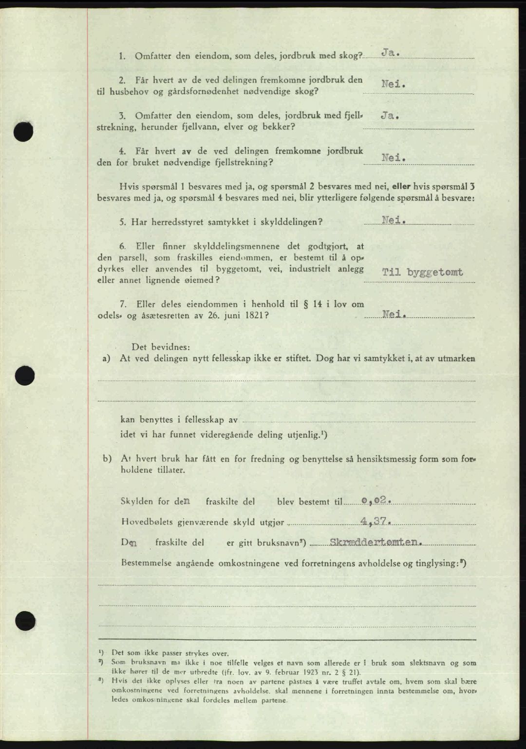 Romsdal sorenskriveri, AV/SAT-A-4149/1/2/2C: Mortgage book no. A22, 1947-1947, Diary no: : 1014/1947