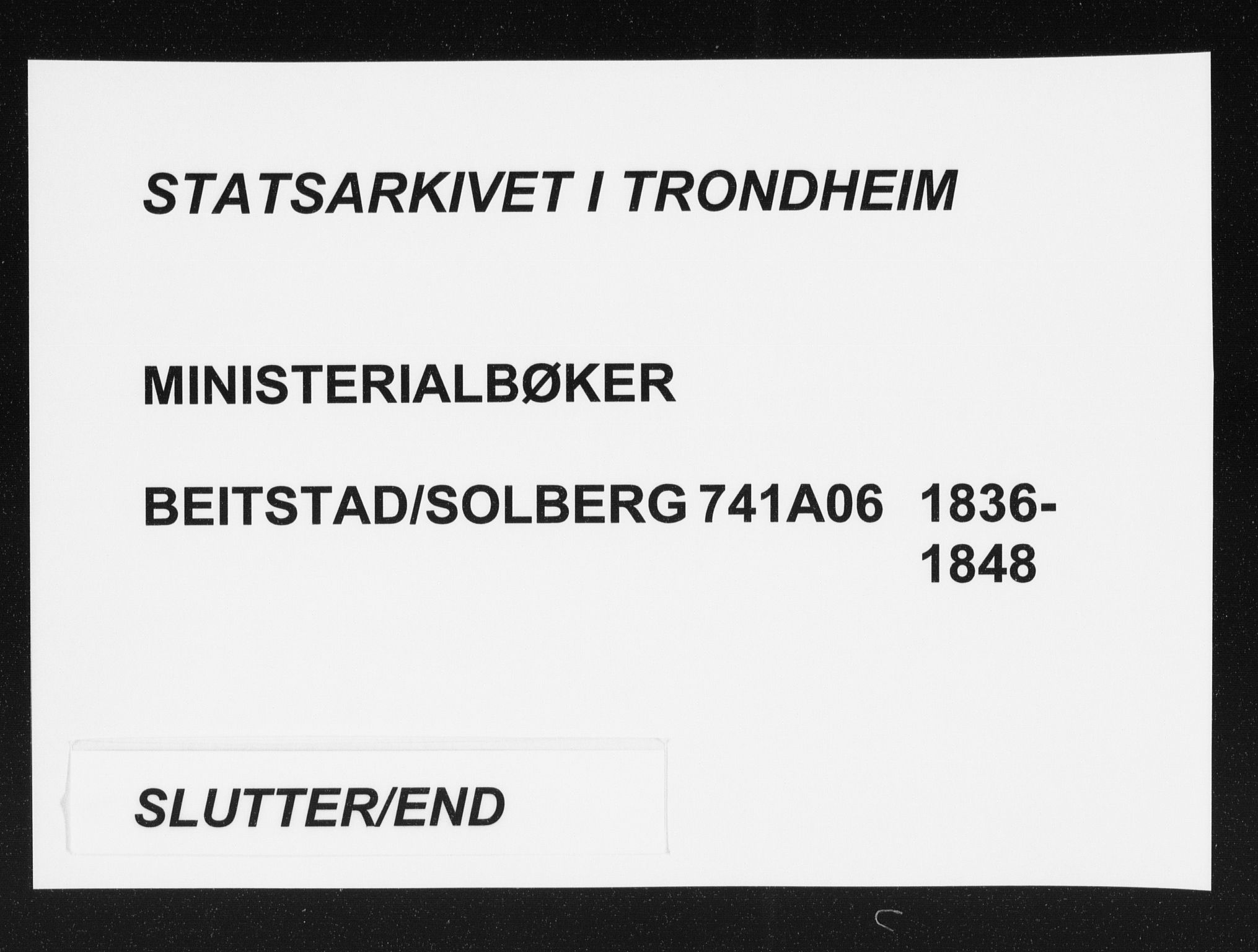 Ministerialprotokoller, klokkerbøker og fødselsregistre - Nord-Trøndelag, AV/SAT-A-1458/741/L0392: Parish register (official) no. 741A06, 1836-1848