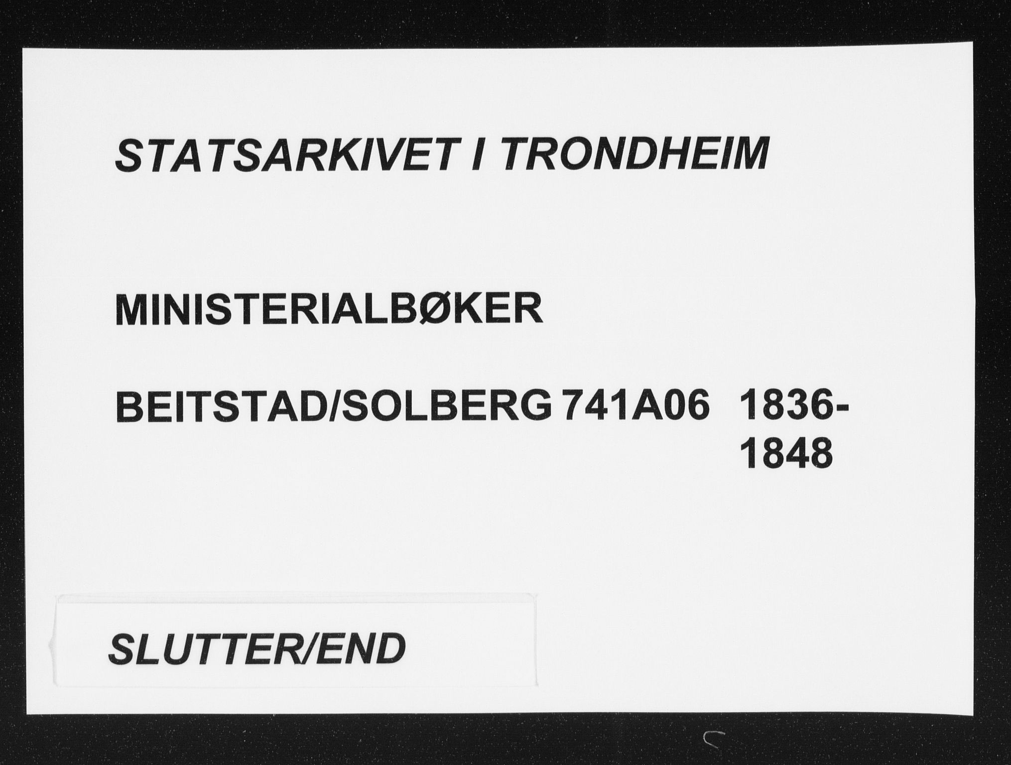 Ministerialprotokoller, klokkerbøker og fødselsregistre - Nord-Trøndelag, SAT/A-1458/741/L0392: Parish register (official) no. 741A06, 1836-1848