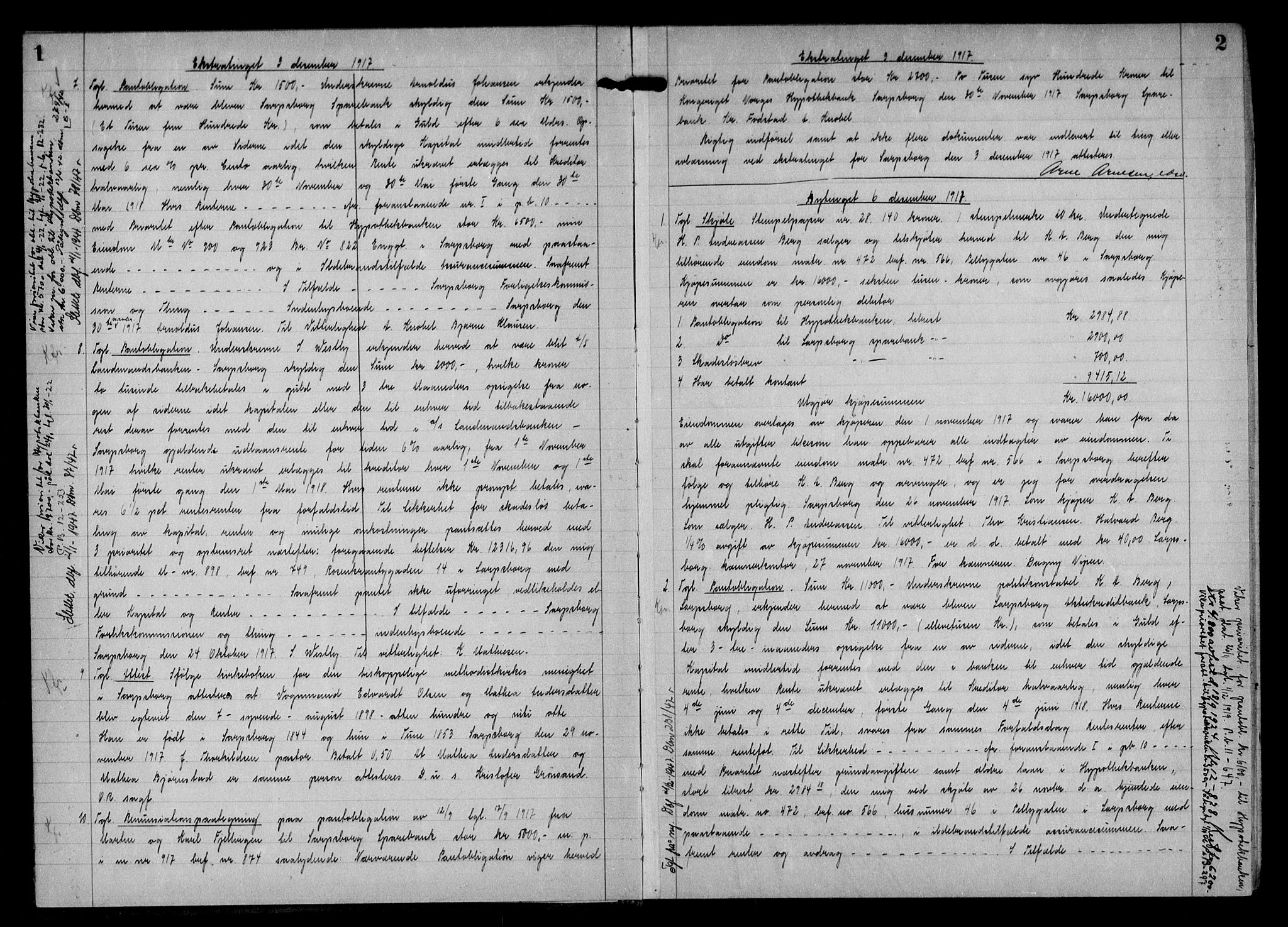 Sarpsborg byfogd, SAO/A-10864/G/Ga/Gaa/L0011: Mortgage book no. I 11, 1917-1921, p. 1-2