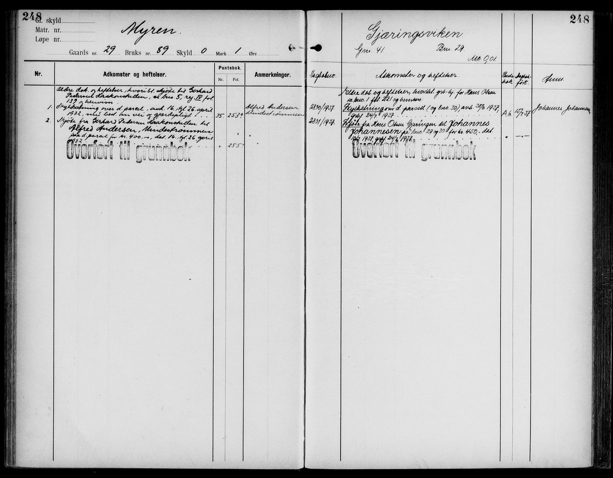 Midhordland sorenskriveri, AV/SAB-A-3001/1/G/Ga/Gab/L0109: Mortgage register no. II.A.b.109, p. 248