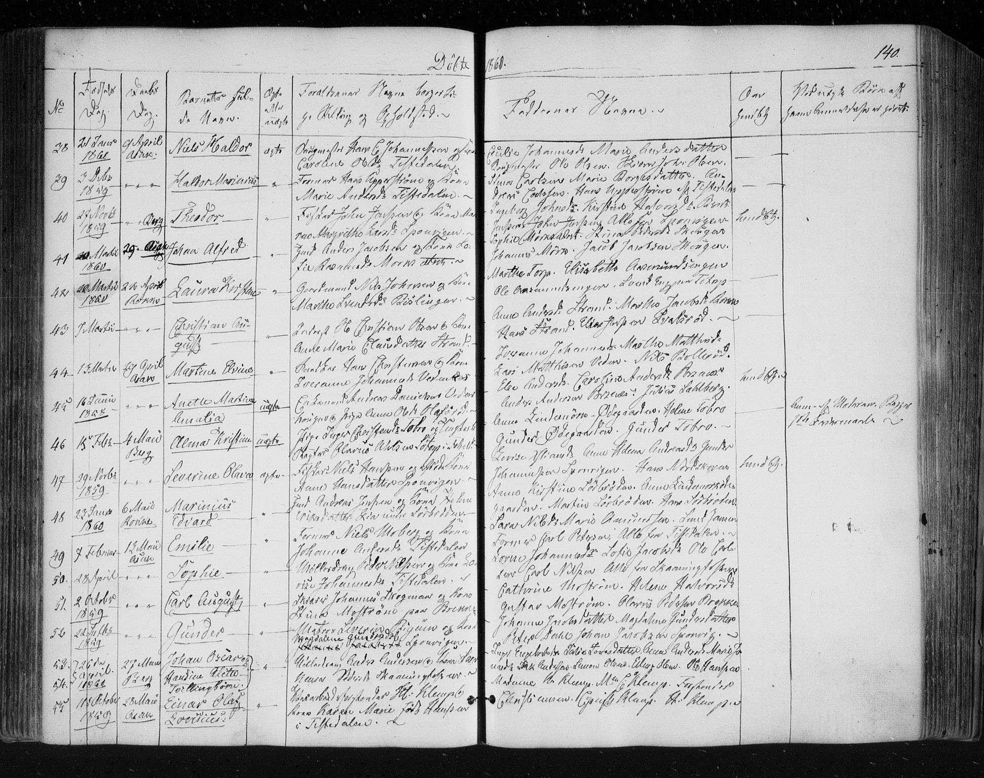 Berg prestekontor Kirkebøker, AV/SAO-A-10902/F/Fa/L0004: Parish register (official) no. I 4, 1843-1860, p. 140