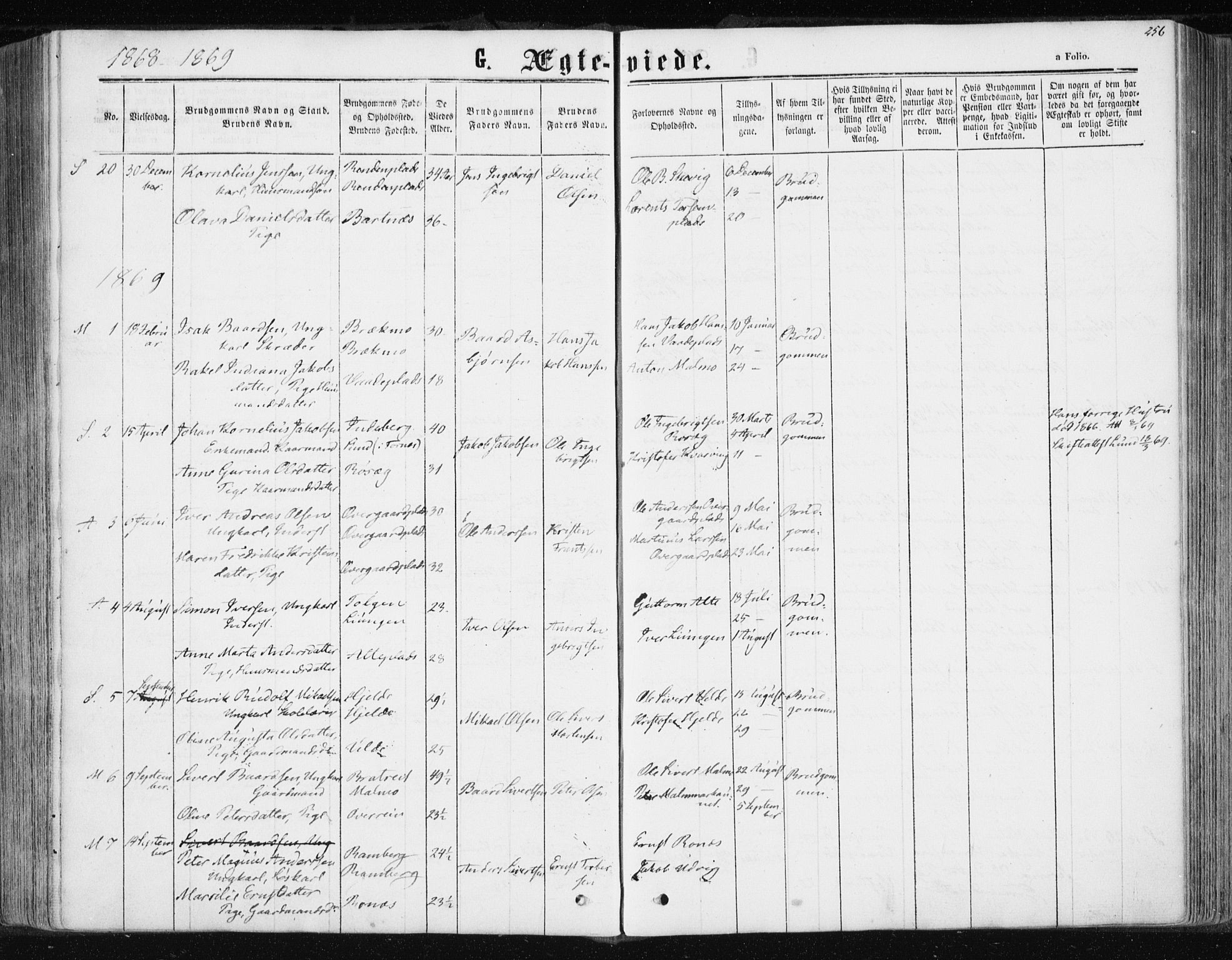 Ministerialprotokoller, klokkerbøker og fødselsregistre - Nord-Trøndelag, SAT/A-1458/741/L0394: Parish register (official) no. 741A08, 1864-1877, p. 256