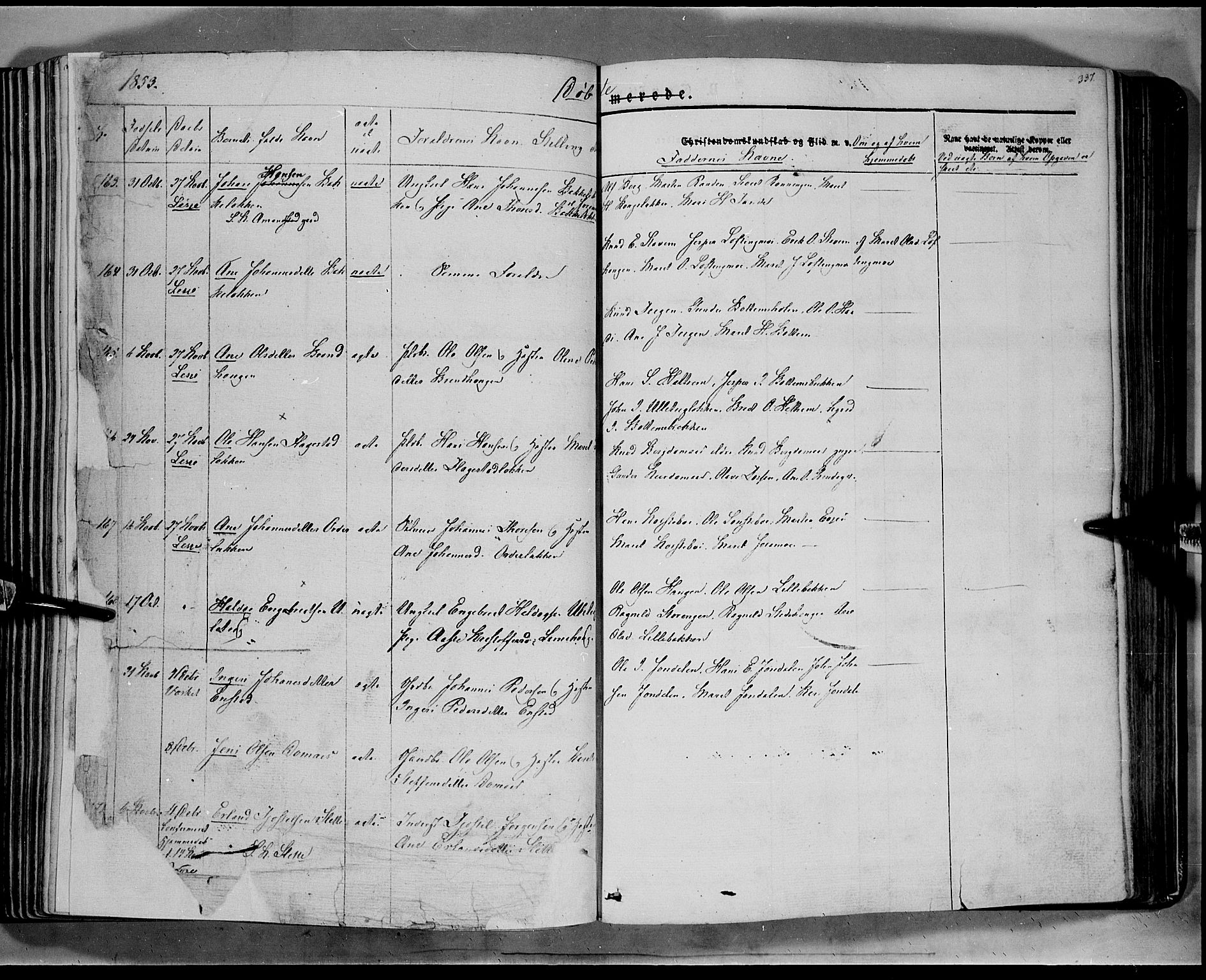 Lesja prestekontor, SAH/PREST-068/H/Ha/Haa/L0006: Parish register (official) no. 6A, 1843-1854, p. 337
