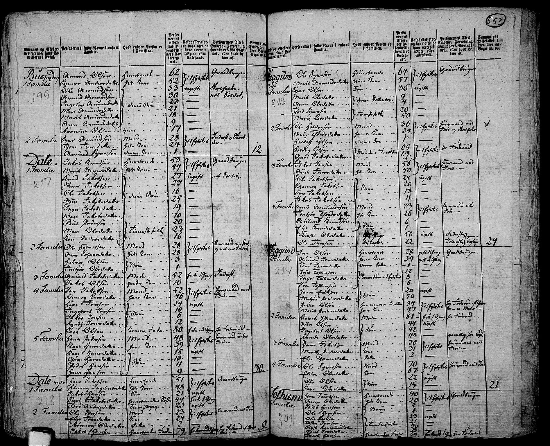 RA, 1801 census for 0515P Vågå, 1801, p. 552b-553a