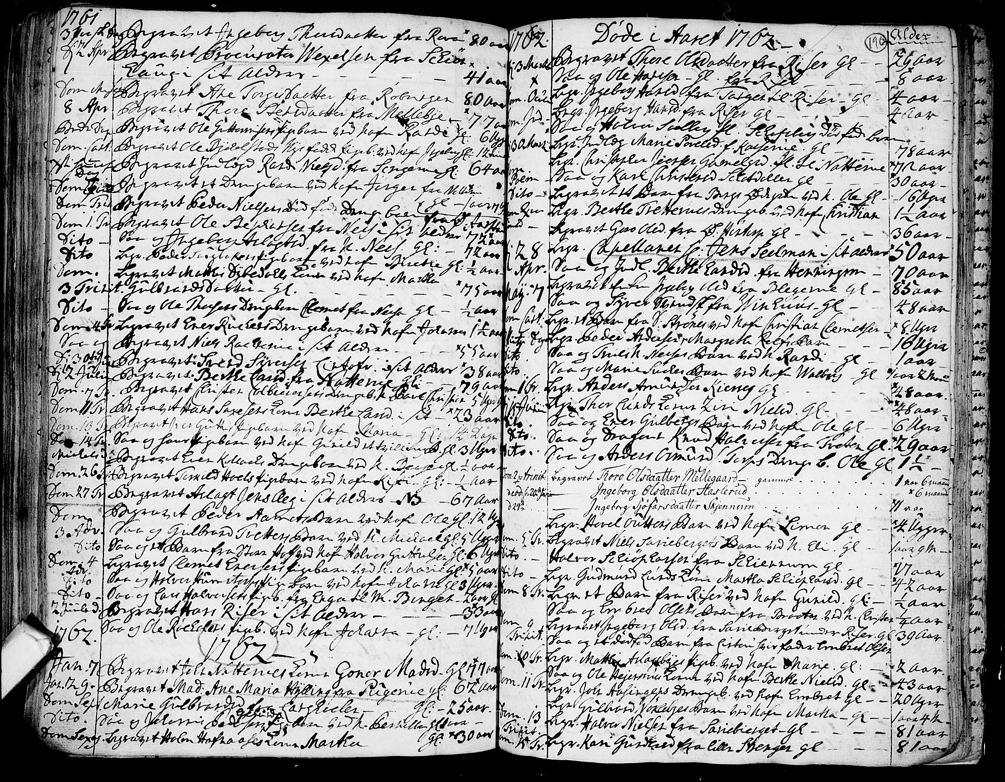 Trøgstad prestekontor Kirkebøker, SAO/A-10925/F/Fa/L0004: Parish register (official) no. I 4, 1750-1784, p. 190