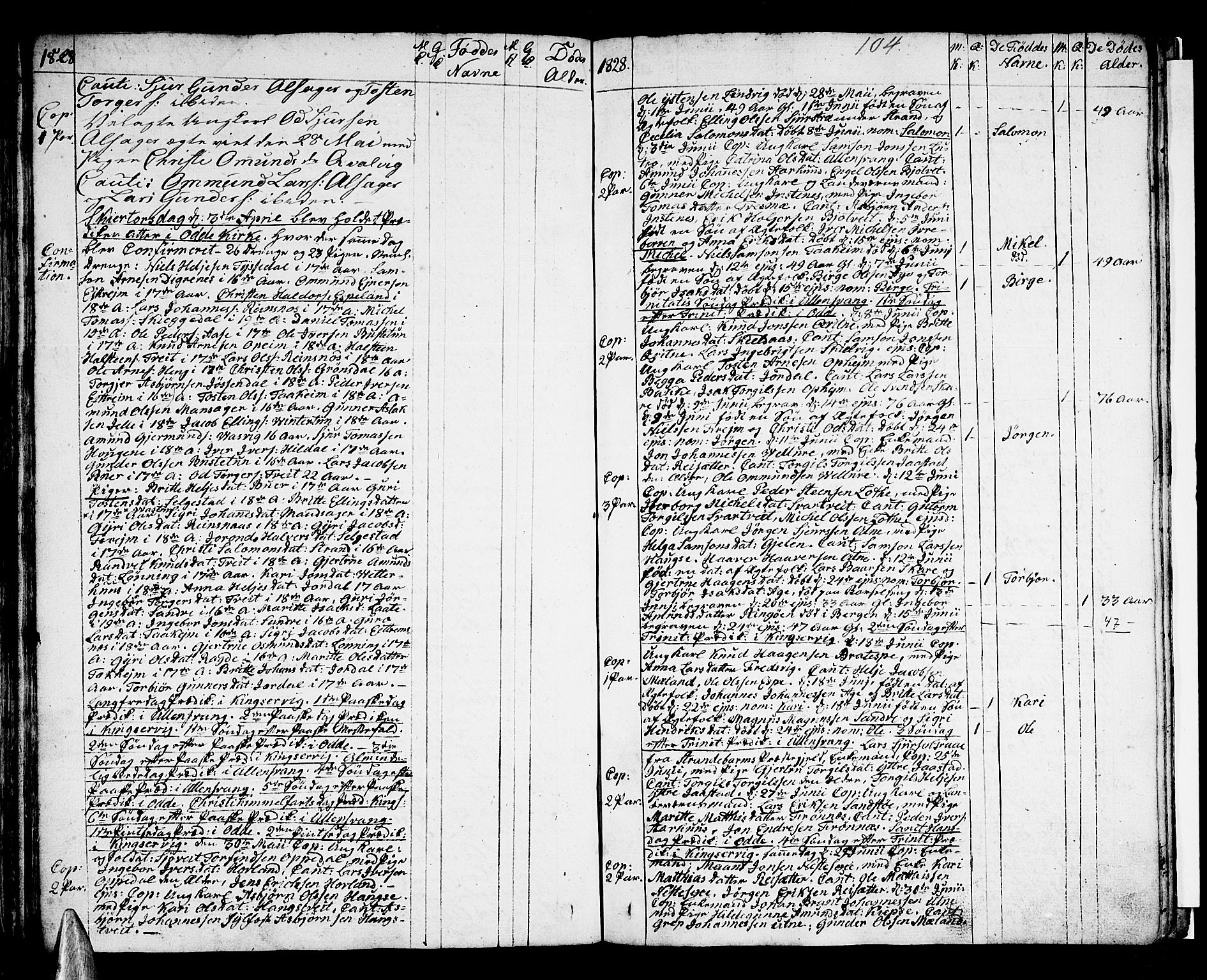 Ullensvang sokneprestembete, AV/SAB-A-78701/H/Haa: Parish register (official) no. A 8, 1804-1835, p. 104